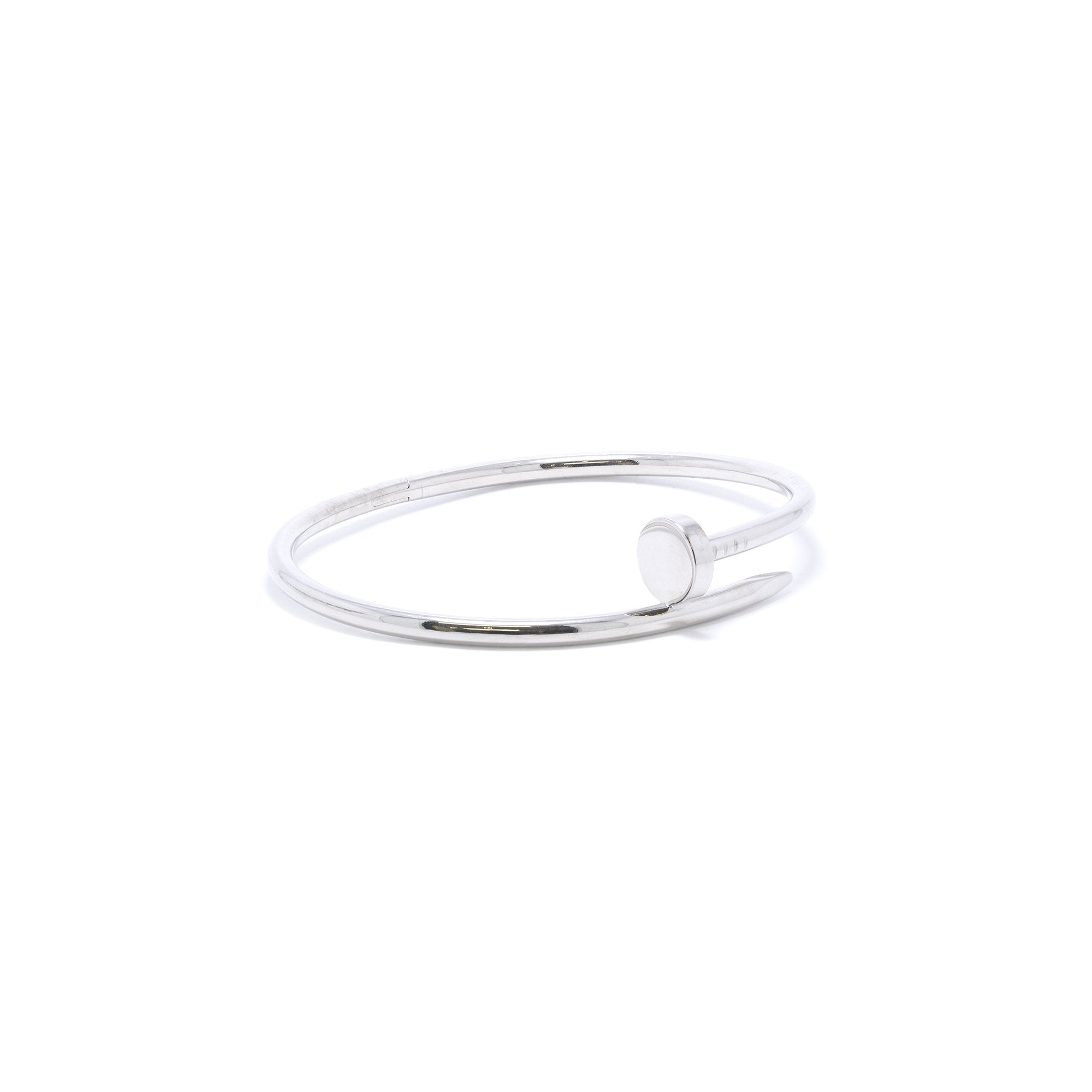 Cartier 18k White Gold Juste Un Clou Bracelet w/ Box & Certificate
