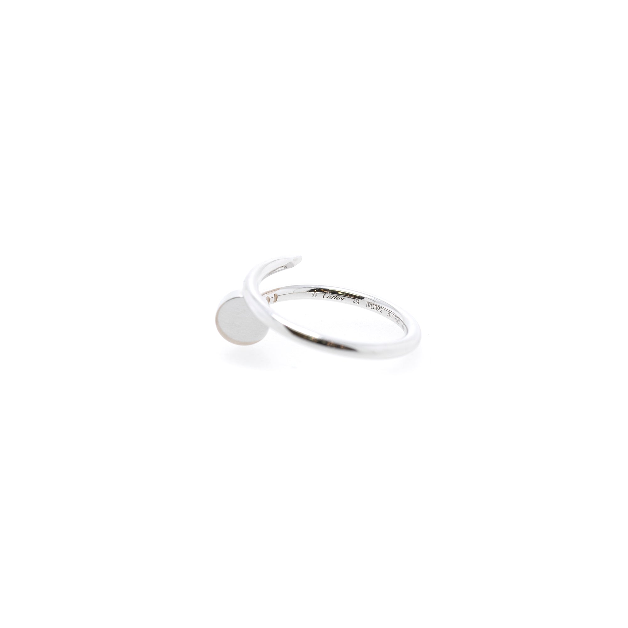 Cartier 18k White Gold Juste Un Clou Ring w/ Box & Certificate