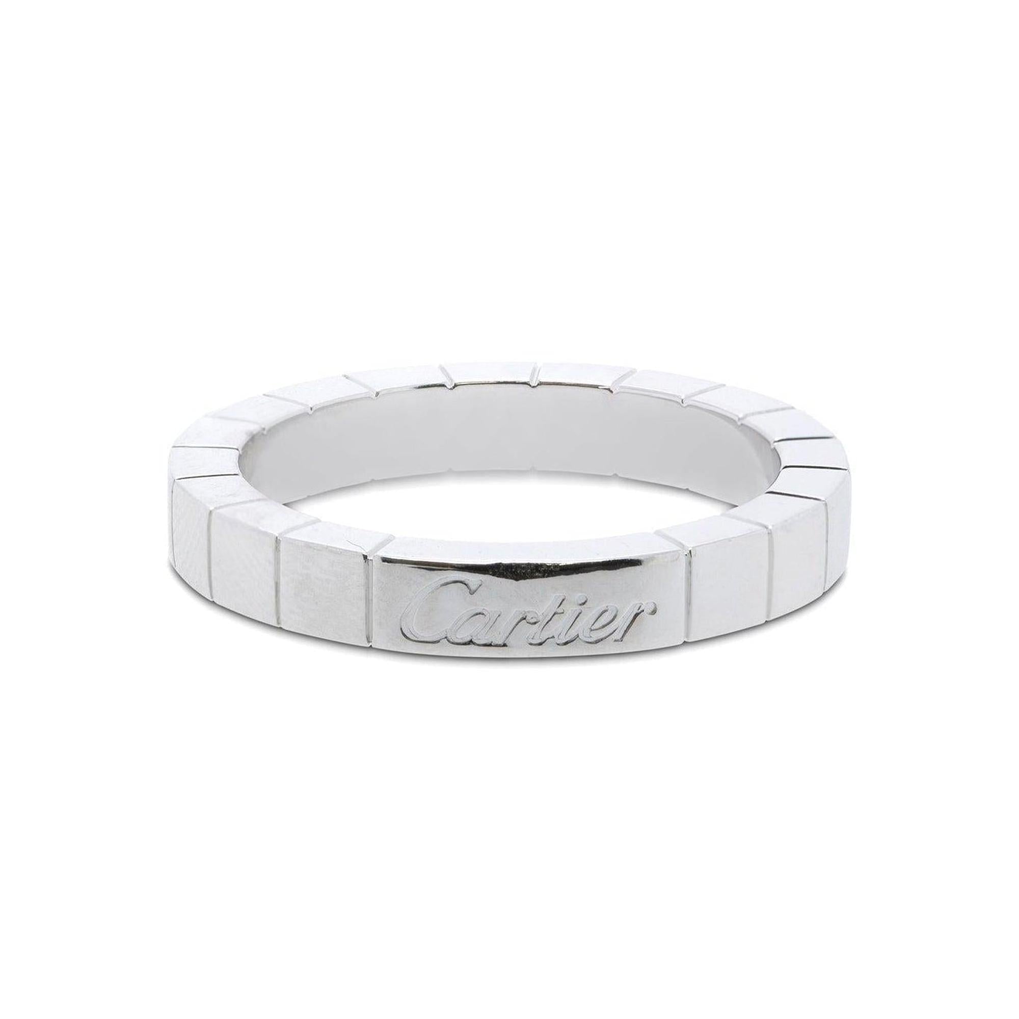 Cartier 18k White Gold Lanieres Wedding Band