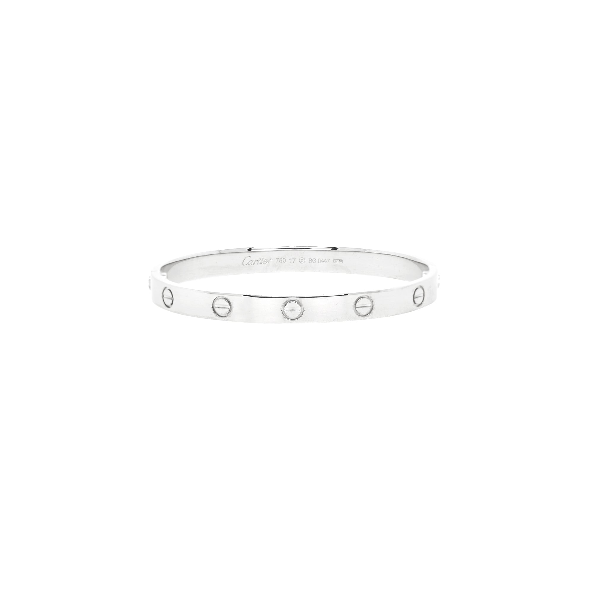 Cartier 18k White Gold Love Bracelet
