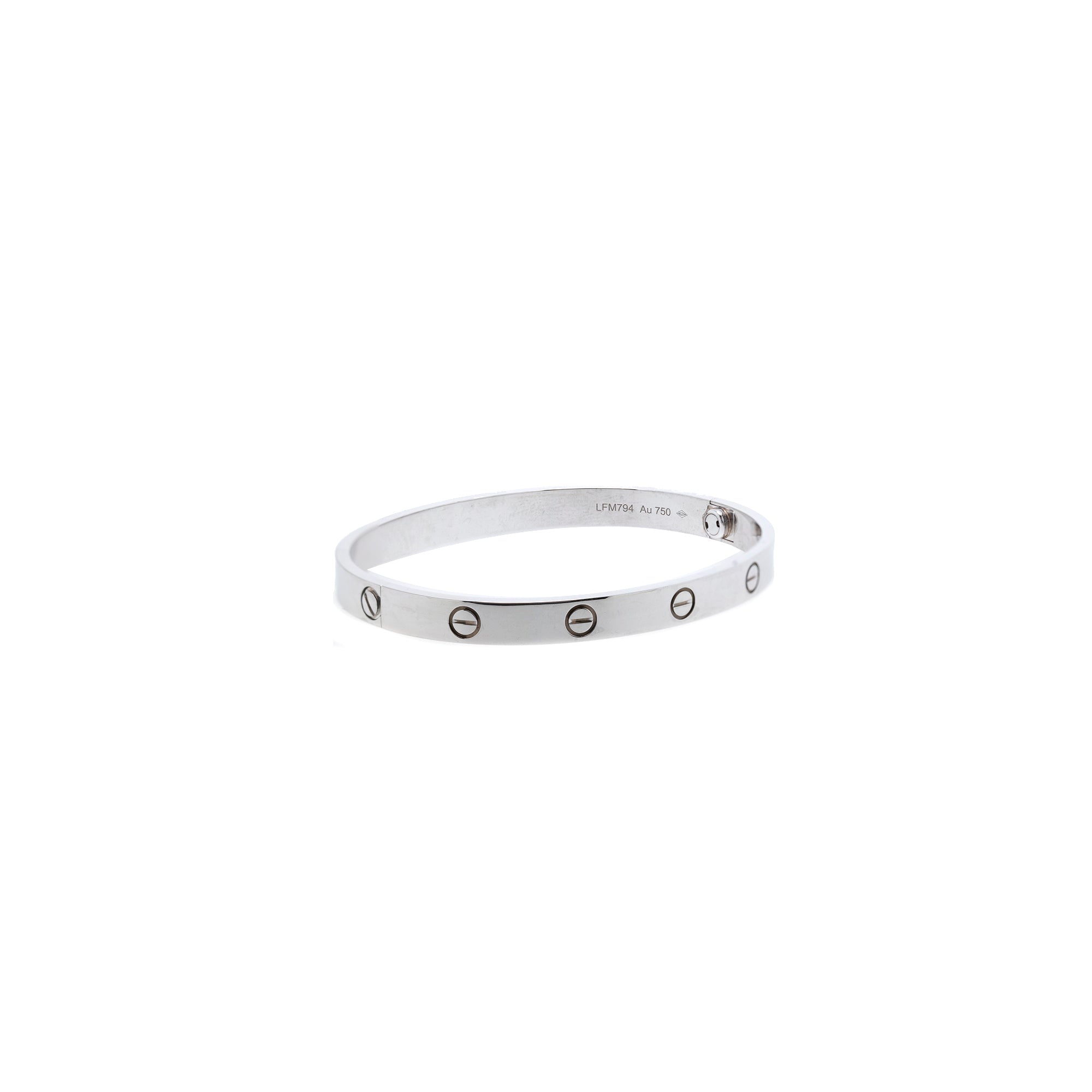 Cartier 18k White Gold Love Bracelet w/ Box