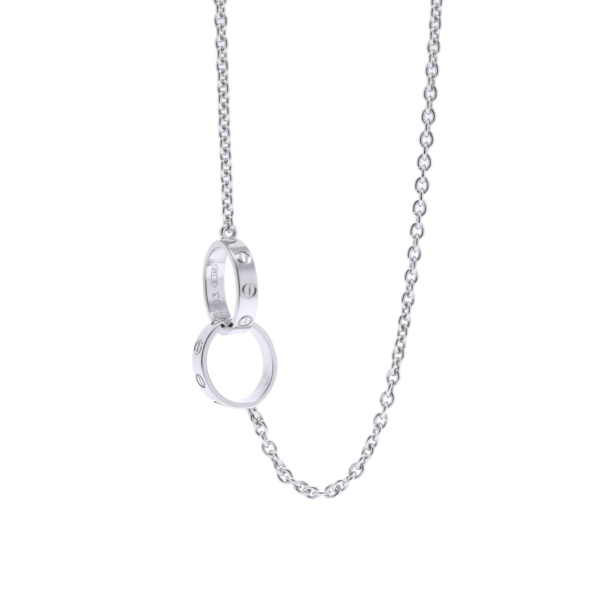 Cartier 18k White Gold Love Necklace