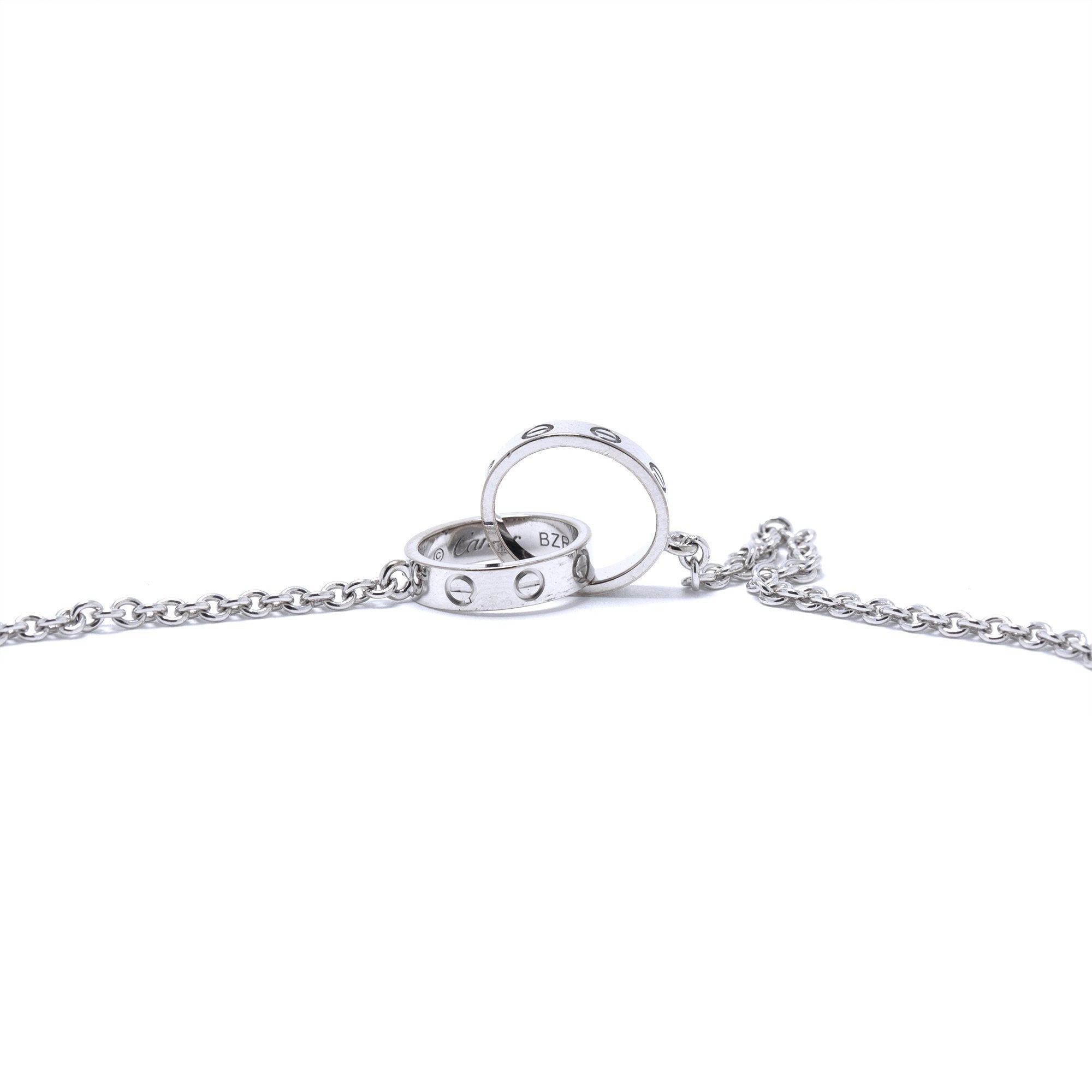 Cartier 18k White Gold Love Necklace