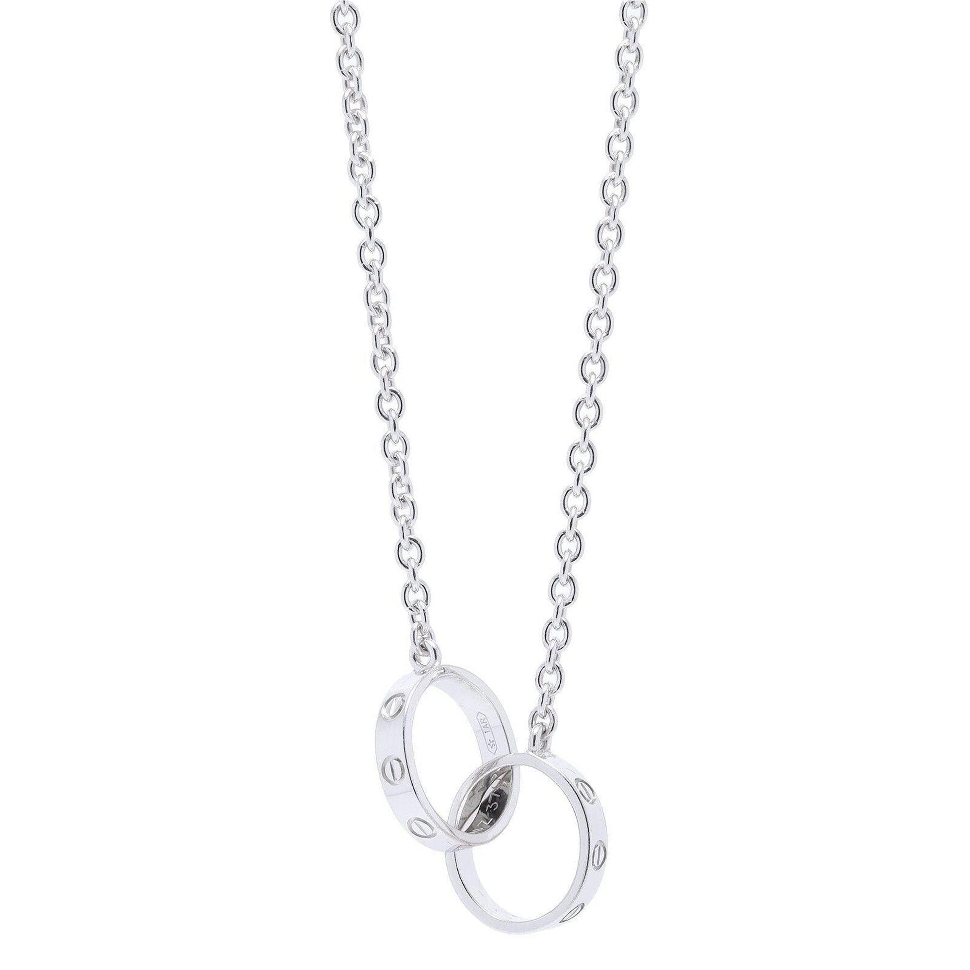 Cartier 18k White Gold Love Necklace