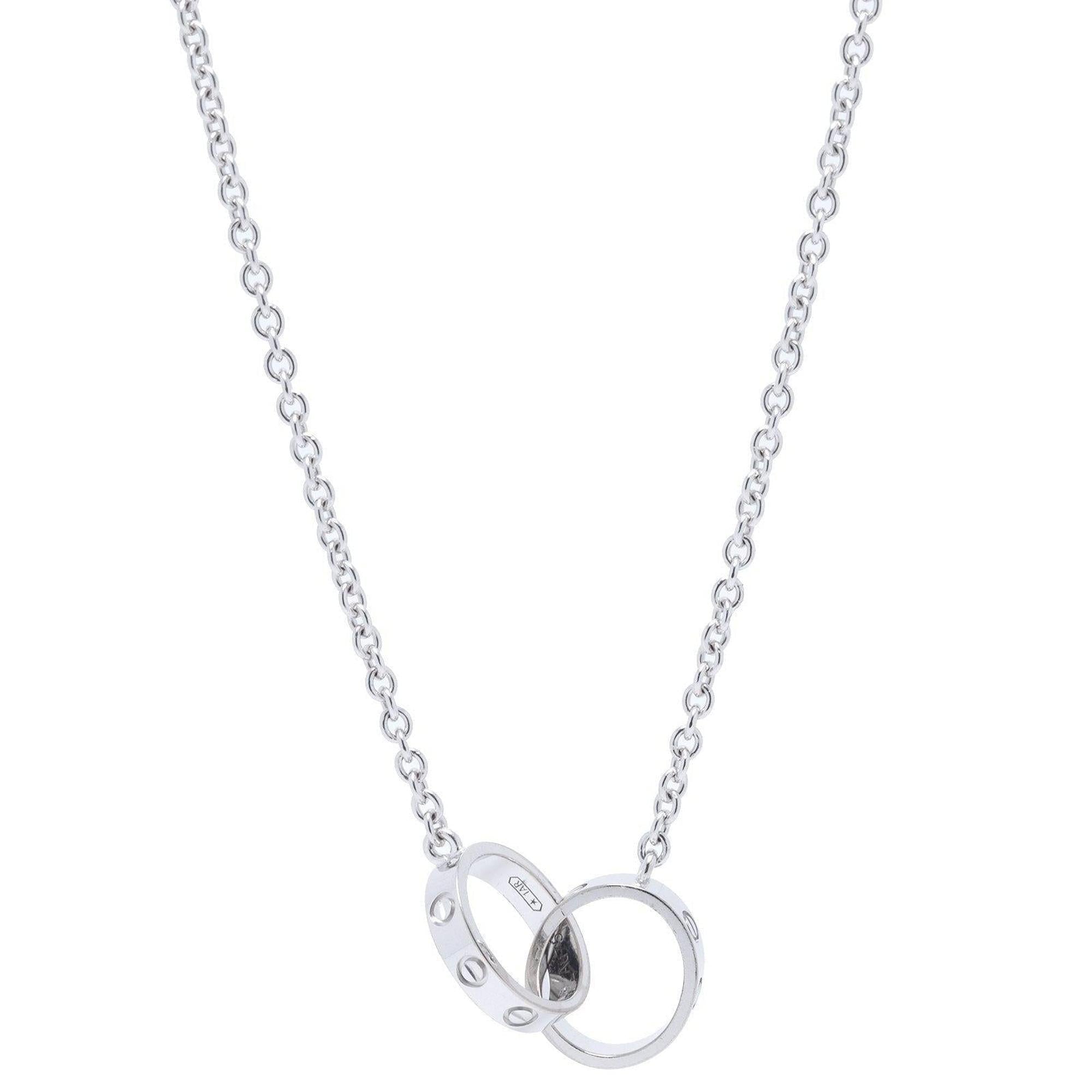 Cartier 18k White Gold Love Necklace