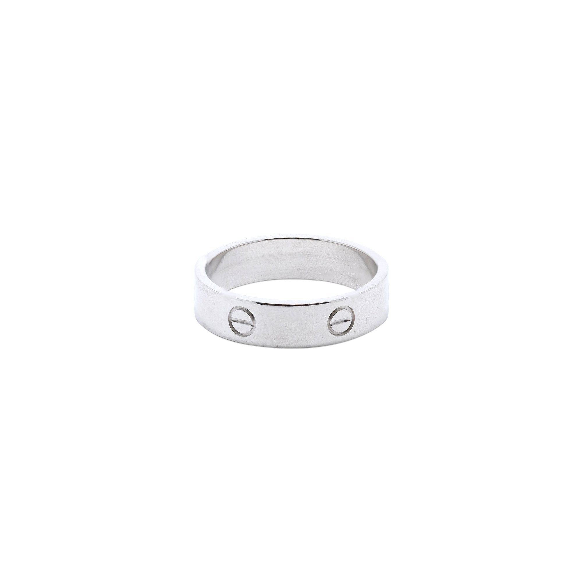 Cartier 18k White Gold Love Ring w/ Box