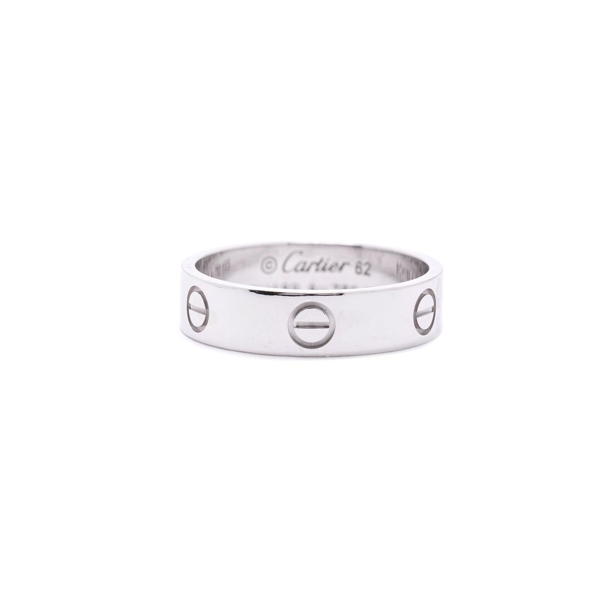 Cartier 18k White Gold Love Ring
