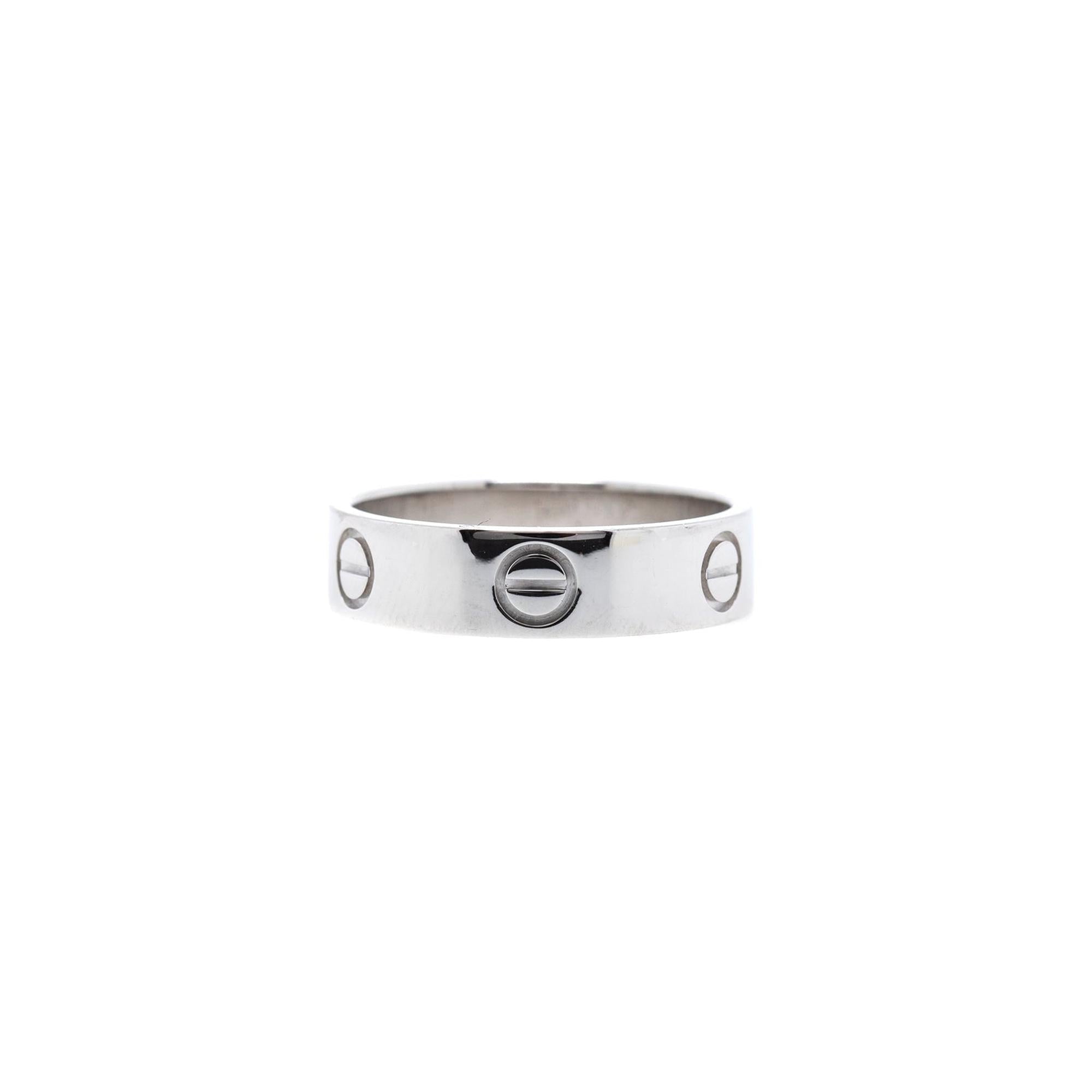 Cartier 18k White Gold Love Ring