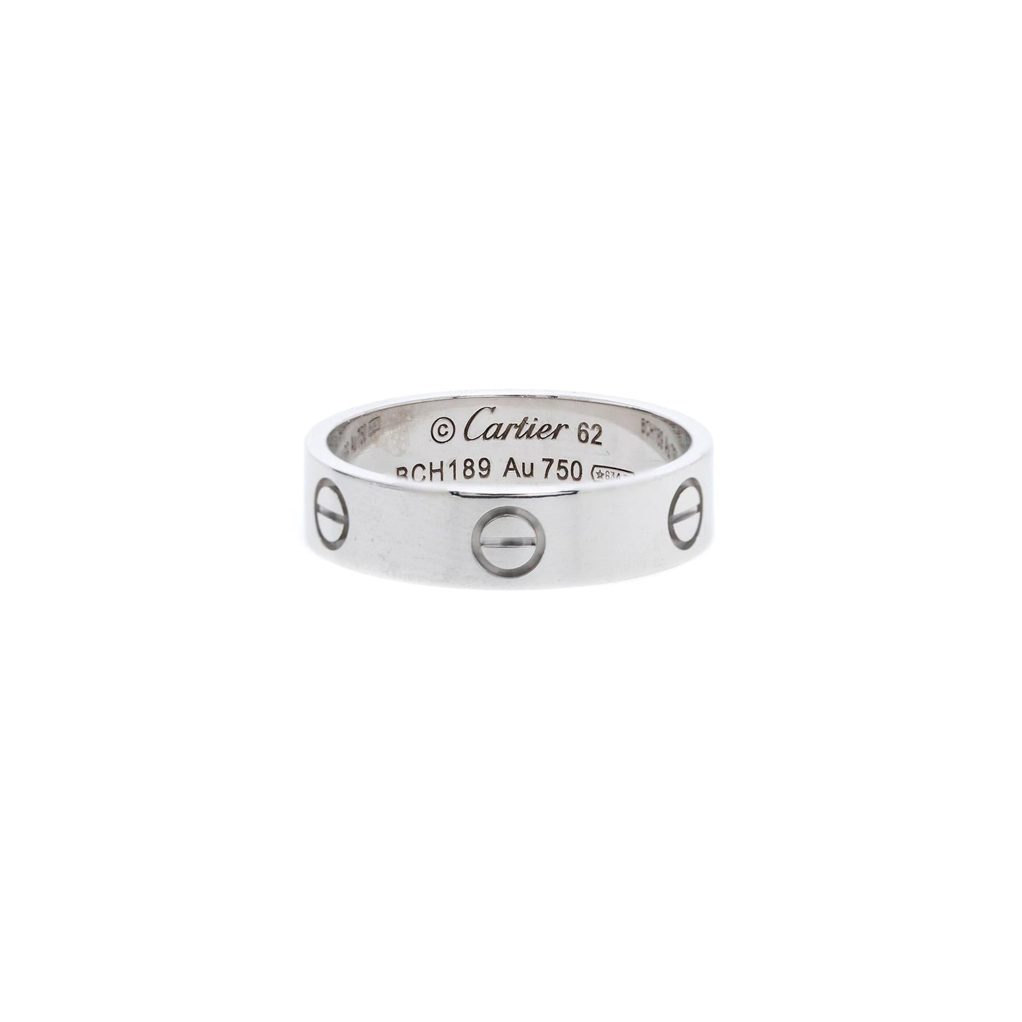 Cartier 18k White Gold Love Ring