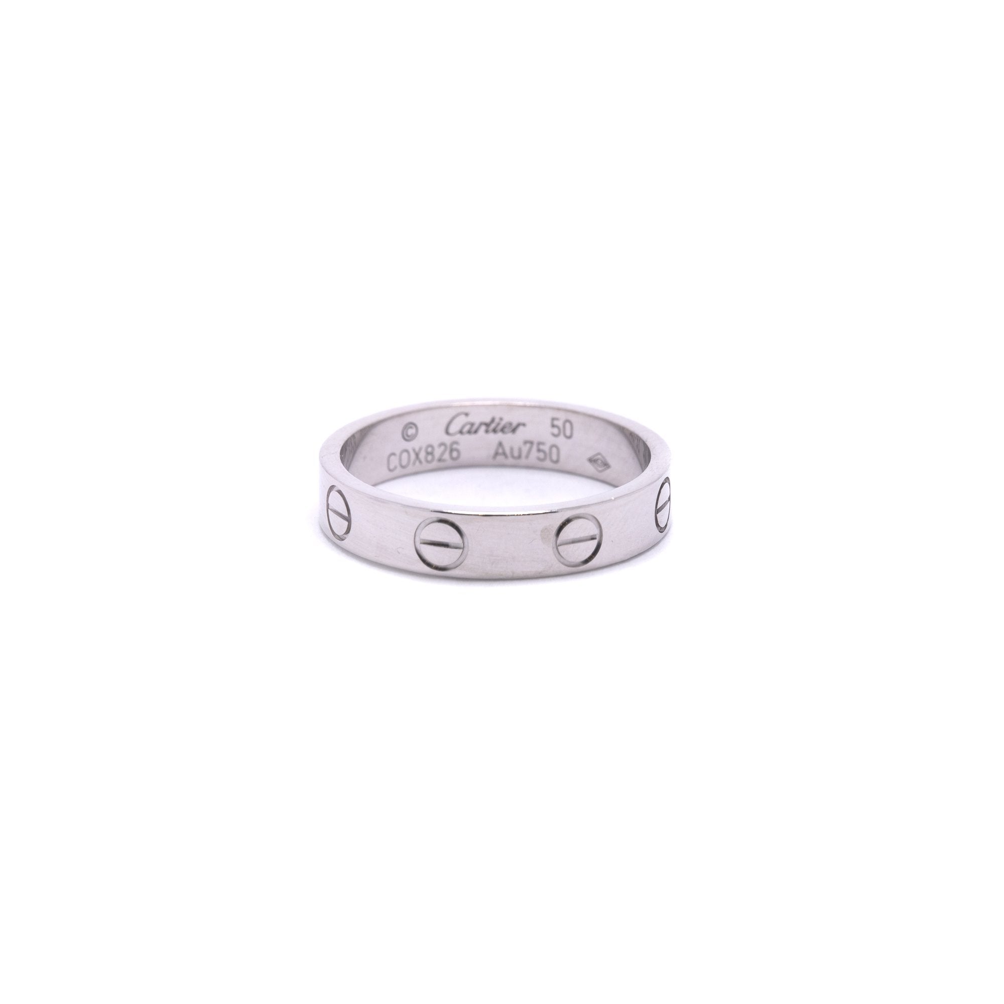 Cartier 18k White Gold Love Wedding Band Ring