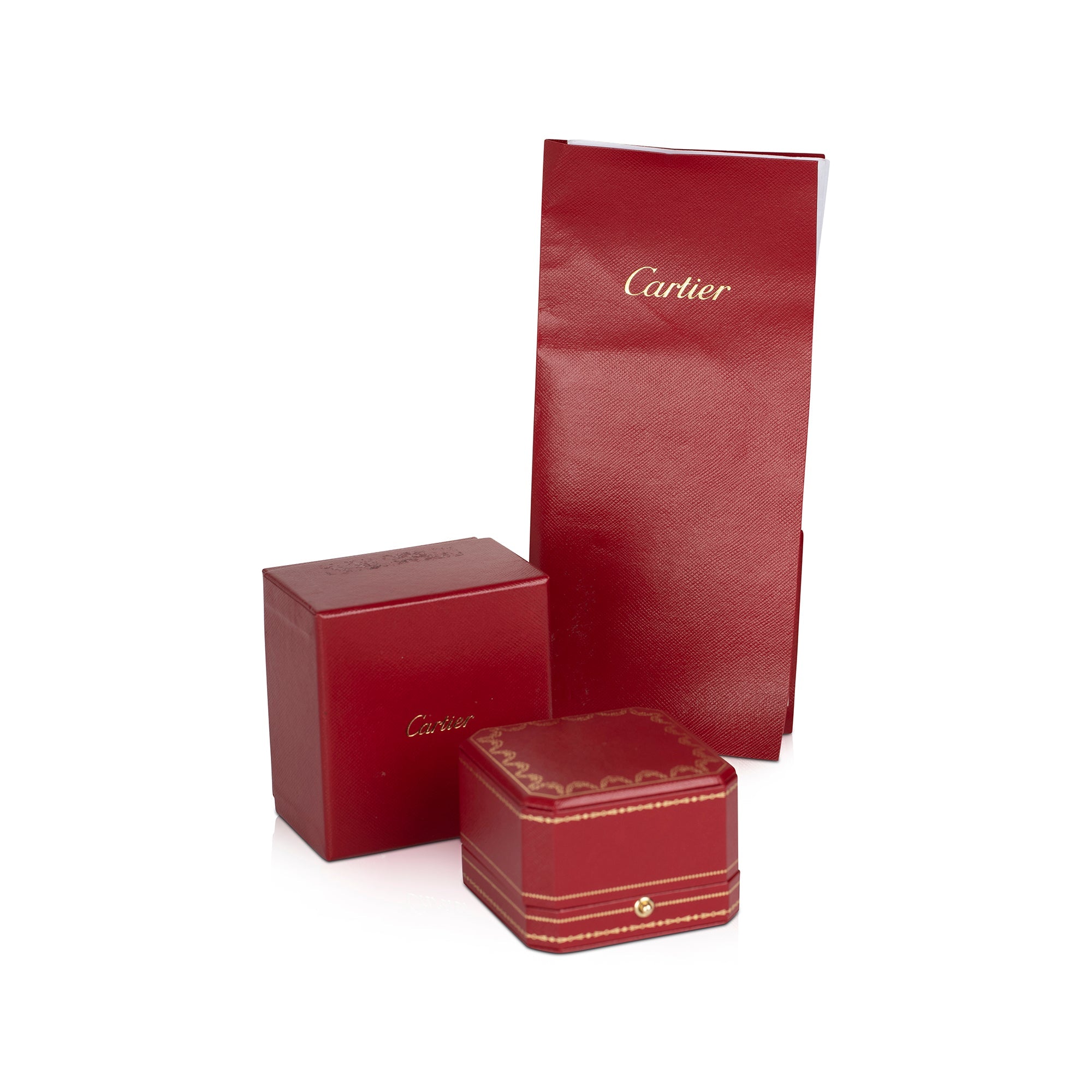 Cartier 18k White Gold Love Wedding Band Ring w/ Box & Certificate