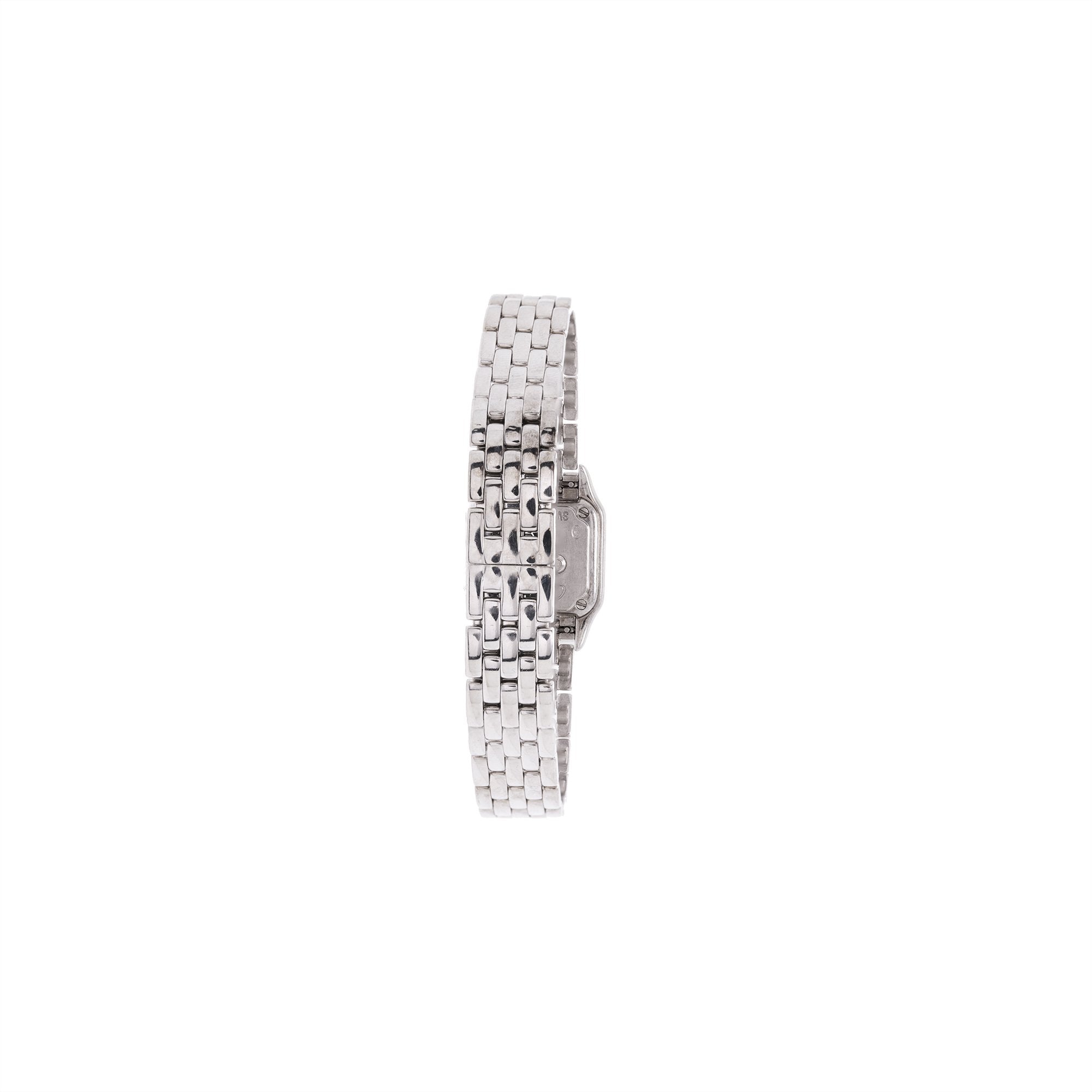 Cartier 18k White Gold Mini Panthere de Cartier Diamond Watch