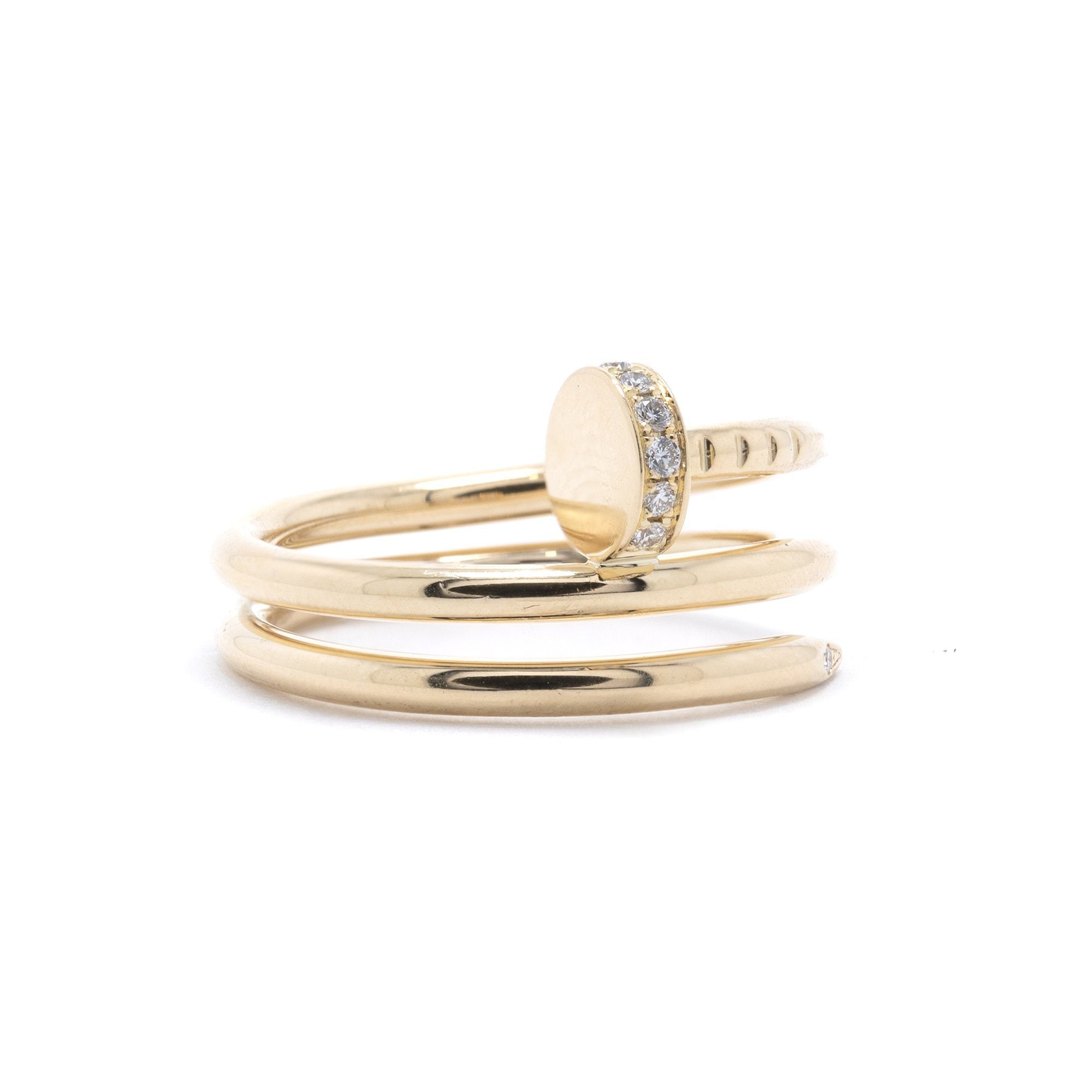 Cartier 18k Yellow Gold Juste Un Clou Ring with Diamonds