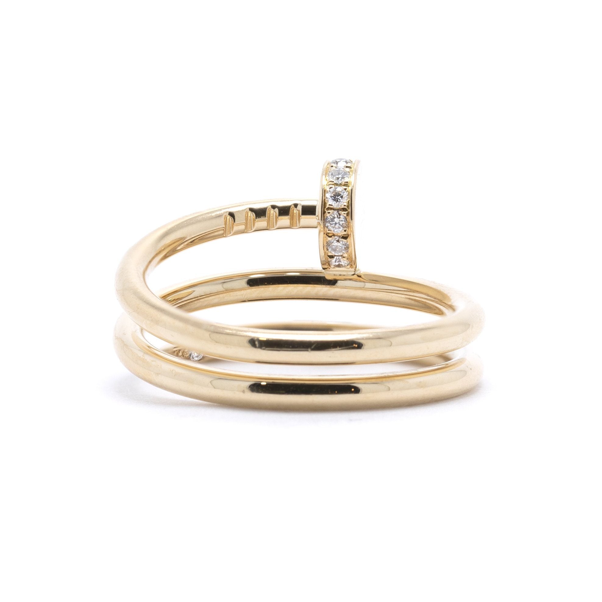 Cartier 18k Yellow Gold Juste Un Clou Ring with Diamonds