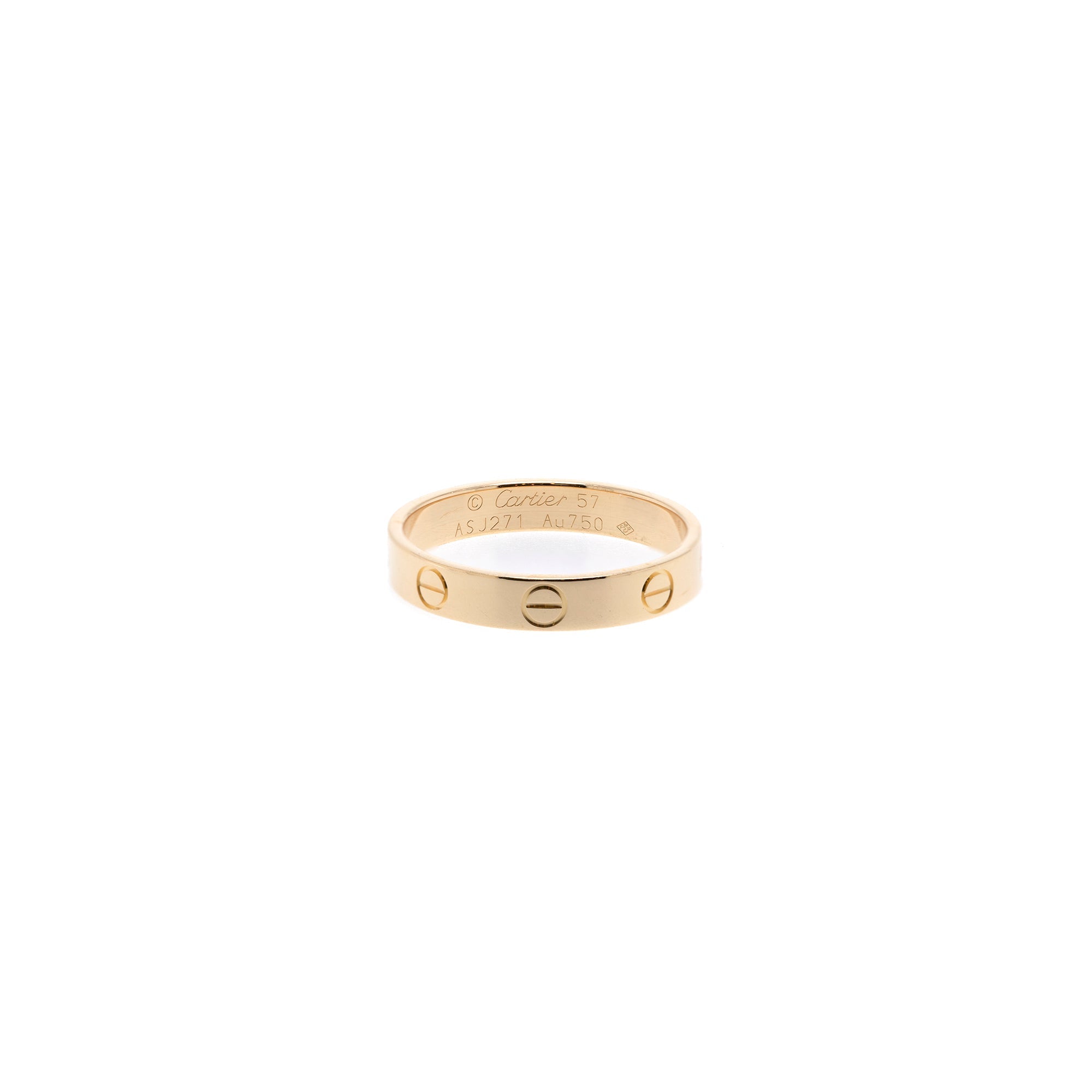 Cartier 18k Yellow Gold Love Wedding Band Ring