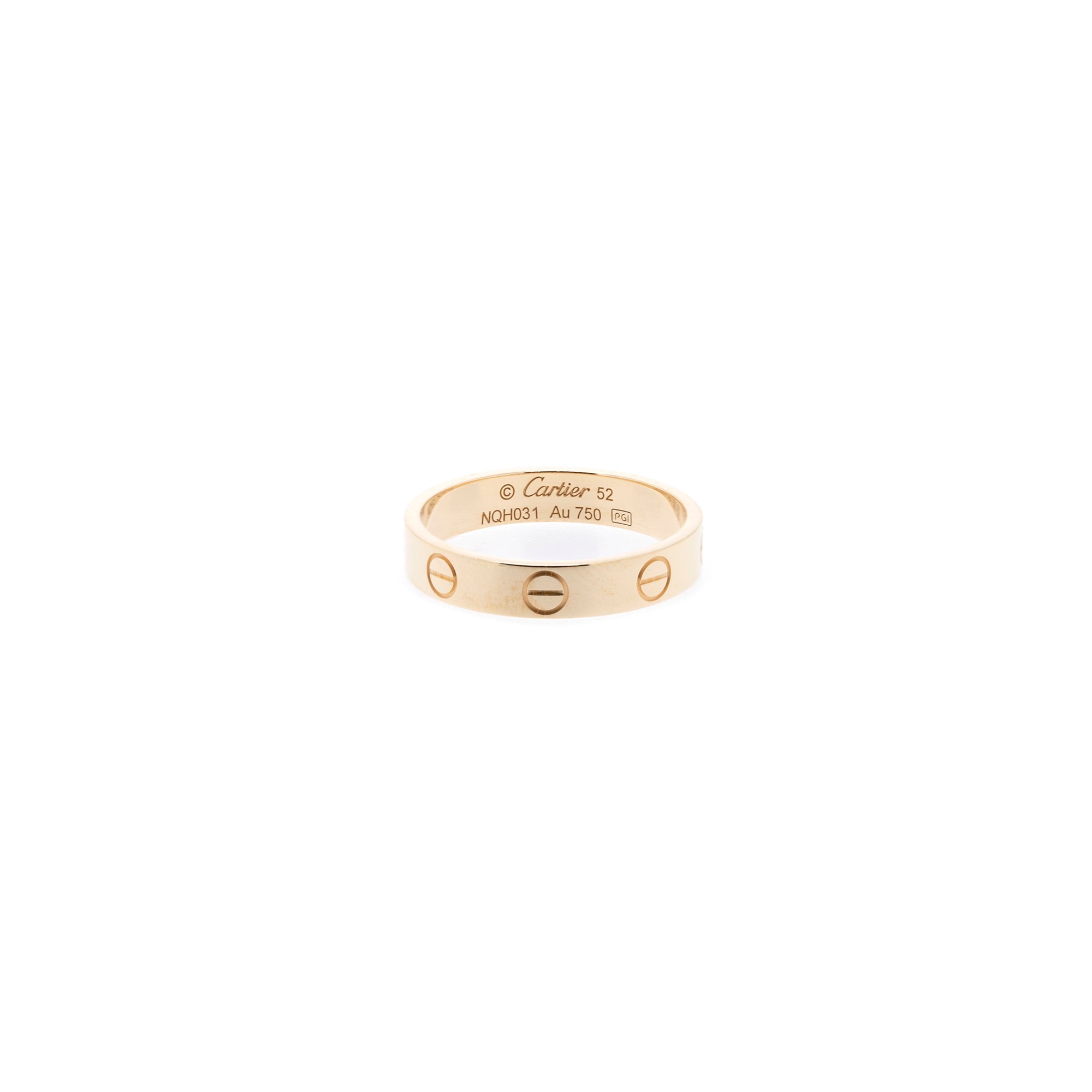 Cartier 18k Yellow Gold Love Wedding Band Ring w/ Box & Certificate