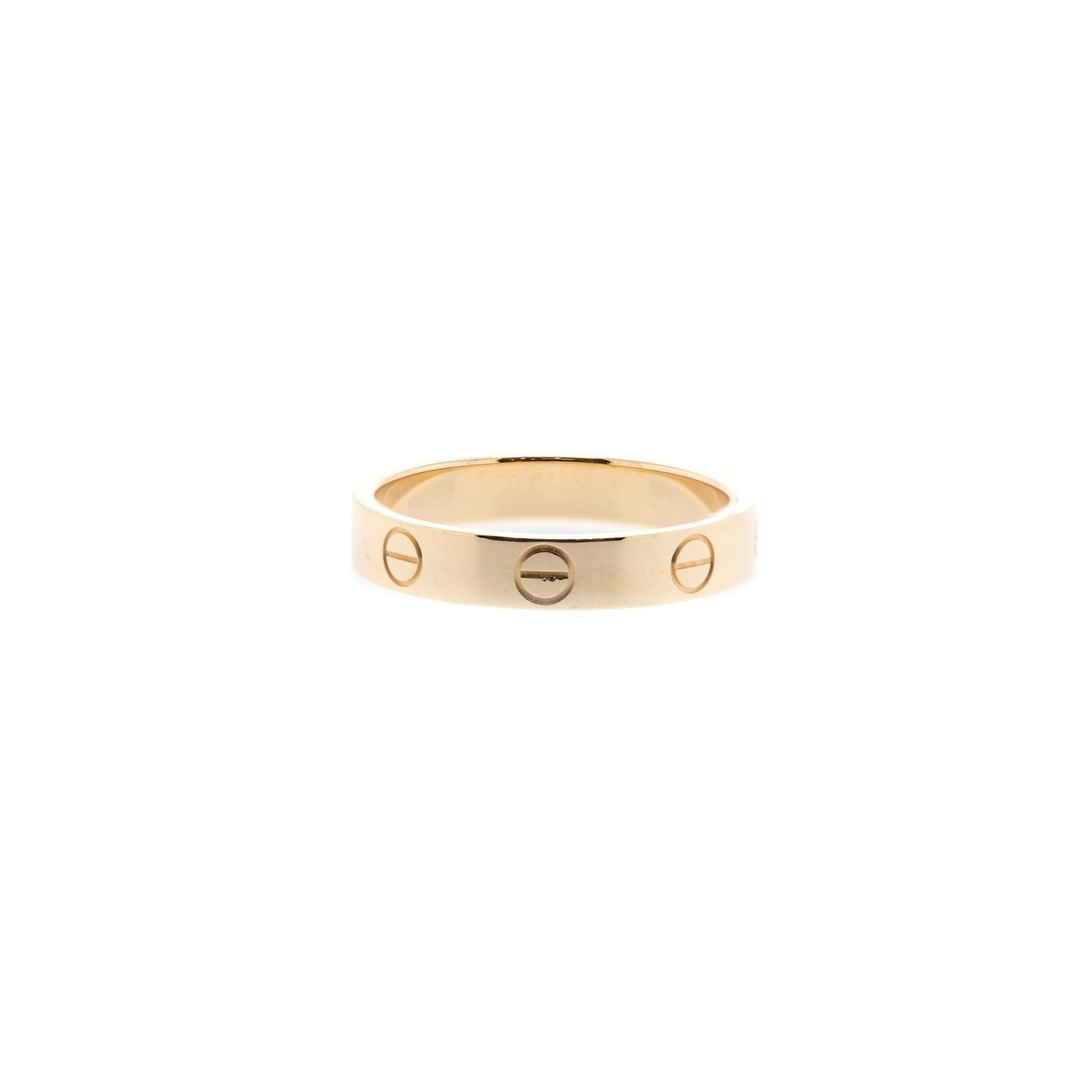 Cartier 18k Yellow Gold Love Wedding Band Ring