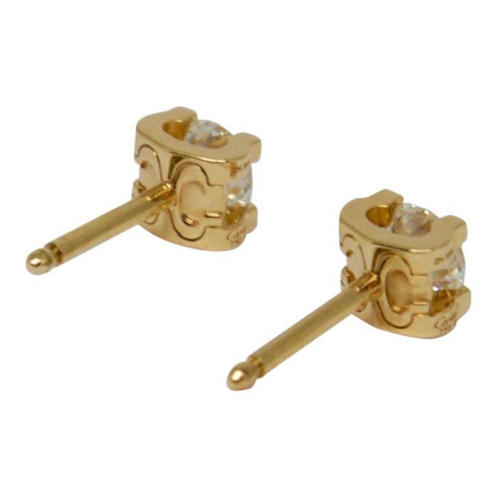 Cartier C De Cartier Diamond Stud Earrings