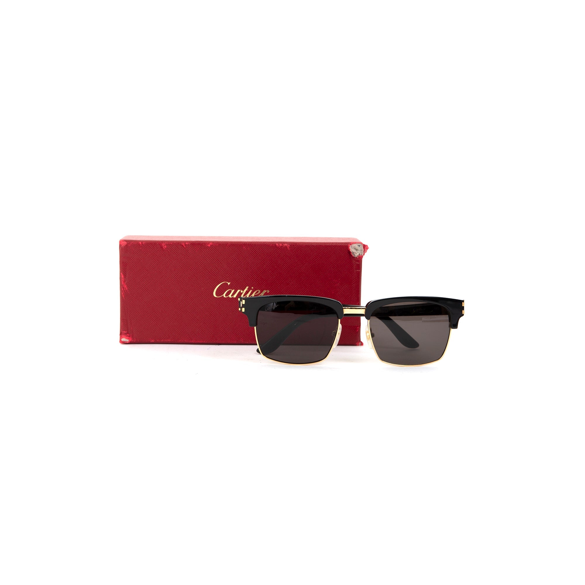 Cartier C De Cartier Pilot Sunglasses w/ Box