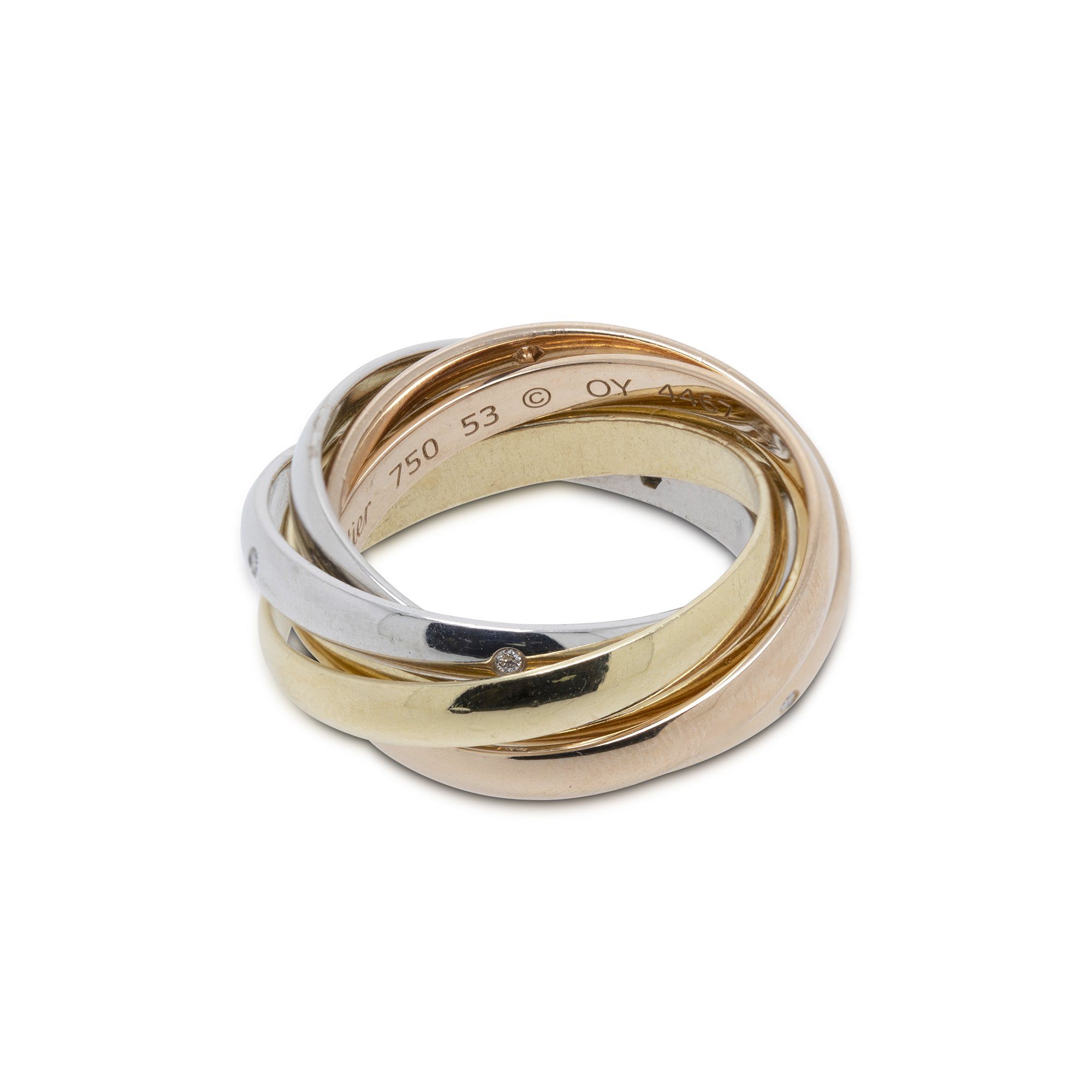 Cartier Diamond 6-Band Trinity Rolling Ring