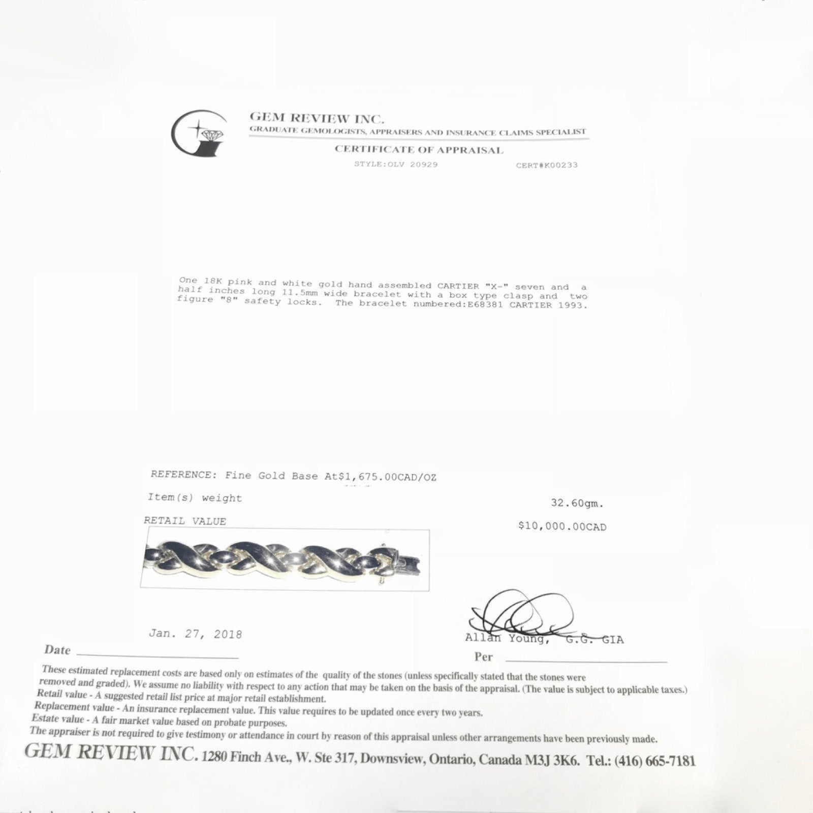 Cartier Hand Assembled 'ÄúX-'ÄúBracelet