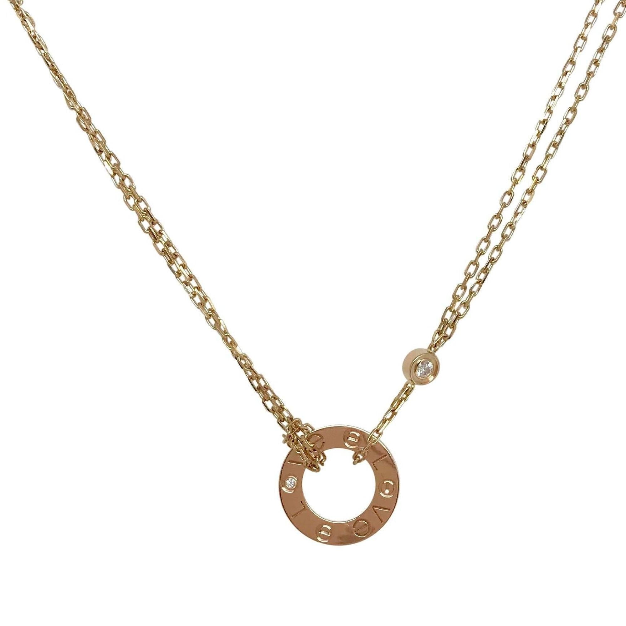 Cartier Love Necklace with 2 Diamonds