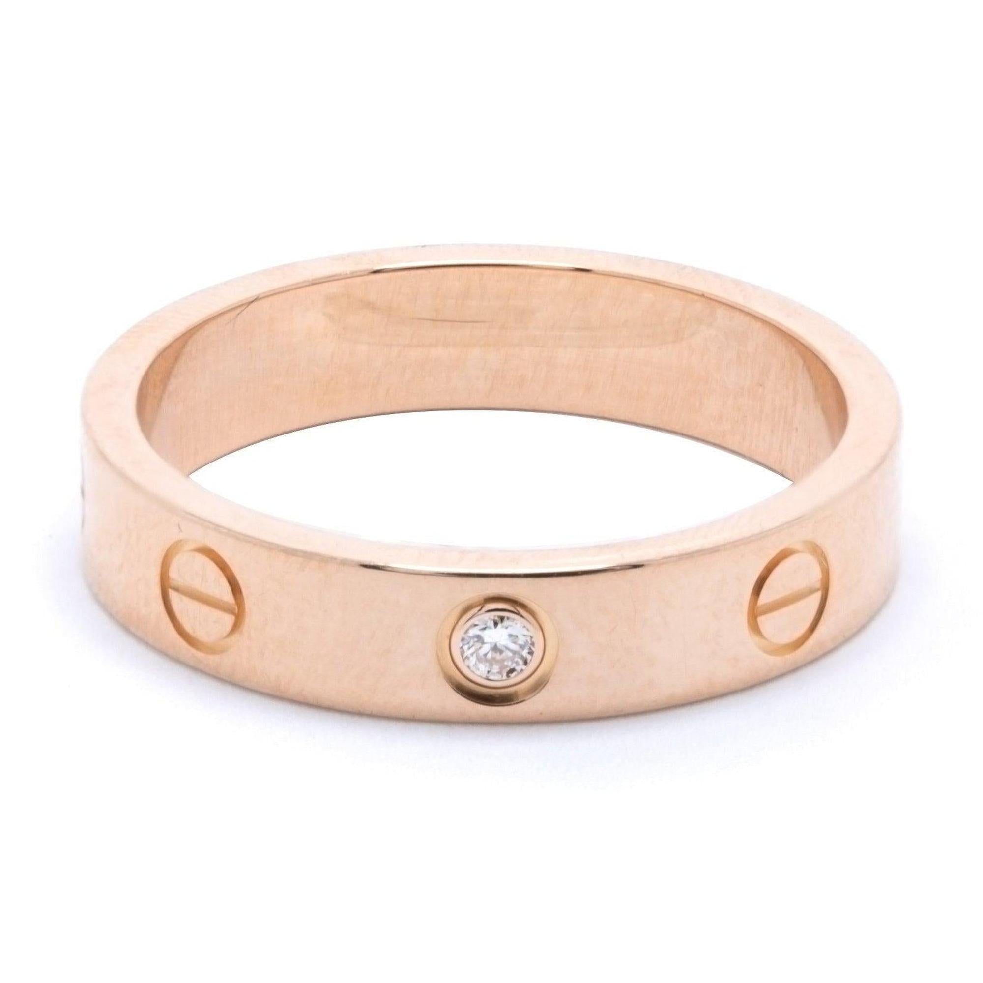 Cartier Love Wedding Band Ring with Diamond