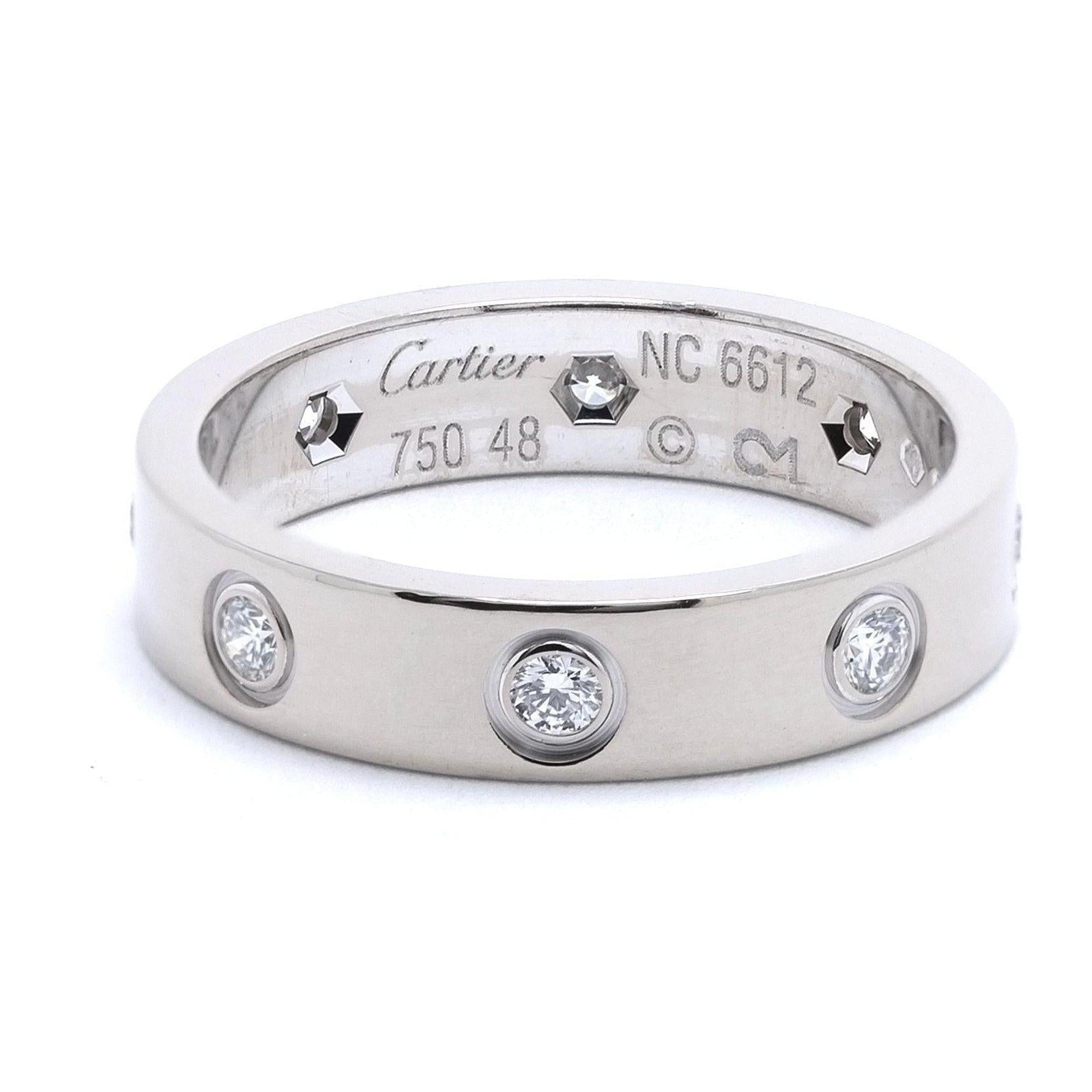 Cartier Love Wedding Band with 8 Diamonds