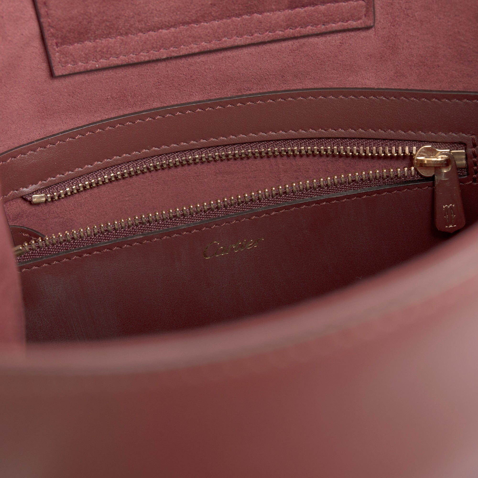 Cartier Must C Leather Bucket Bag w/ Receipt & Certificate