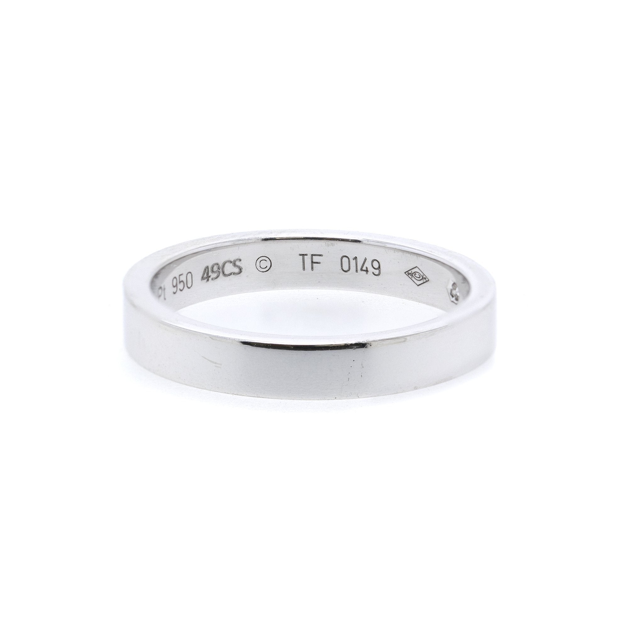 Cartier Platinum C de Cartier Diamond Wedding Band Ring