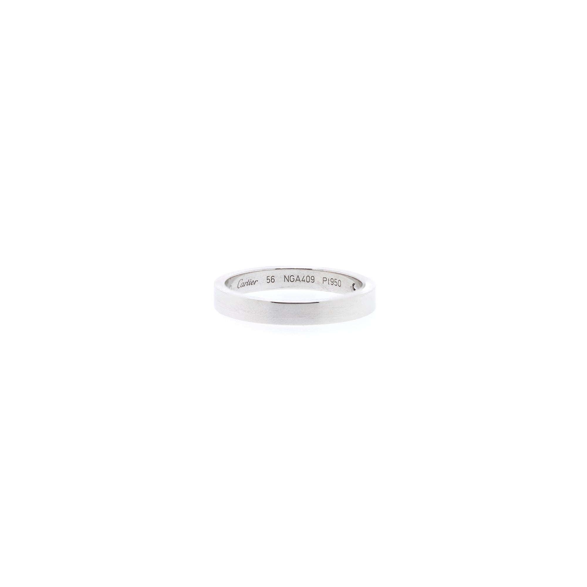 Cartier Platinum C de Cartier Diamond Wedding Band Ring w/ Box & Certificate