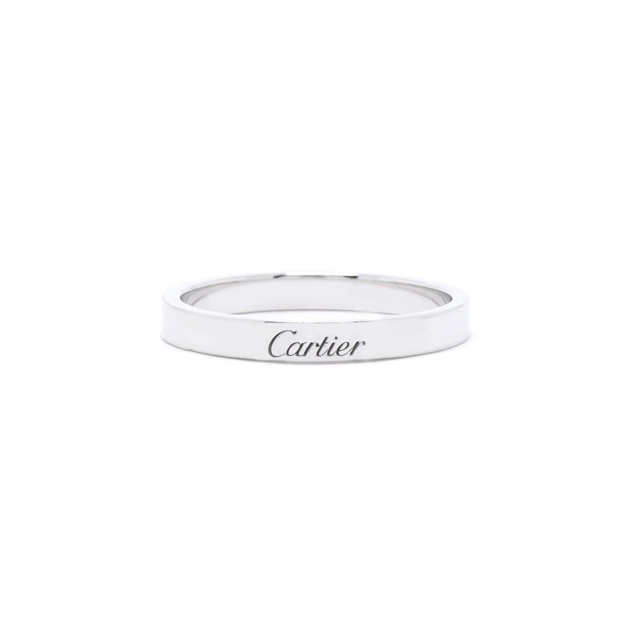 Cartier Platinum C de Cartier Wedding Band Ring w/ Box