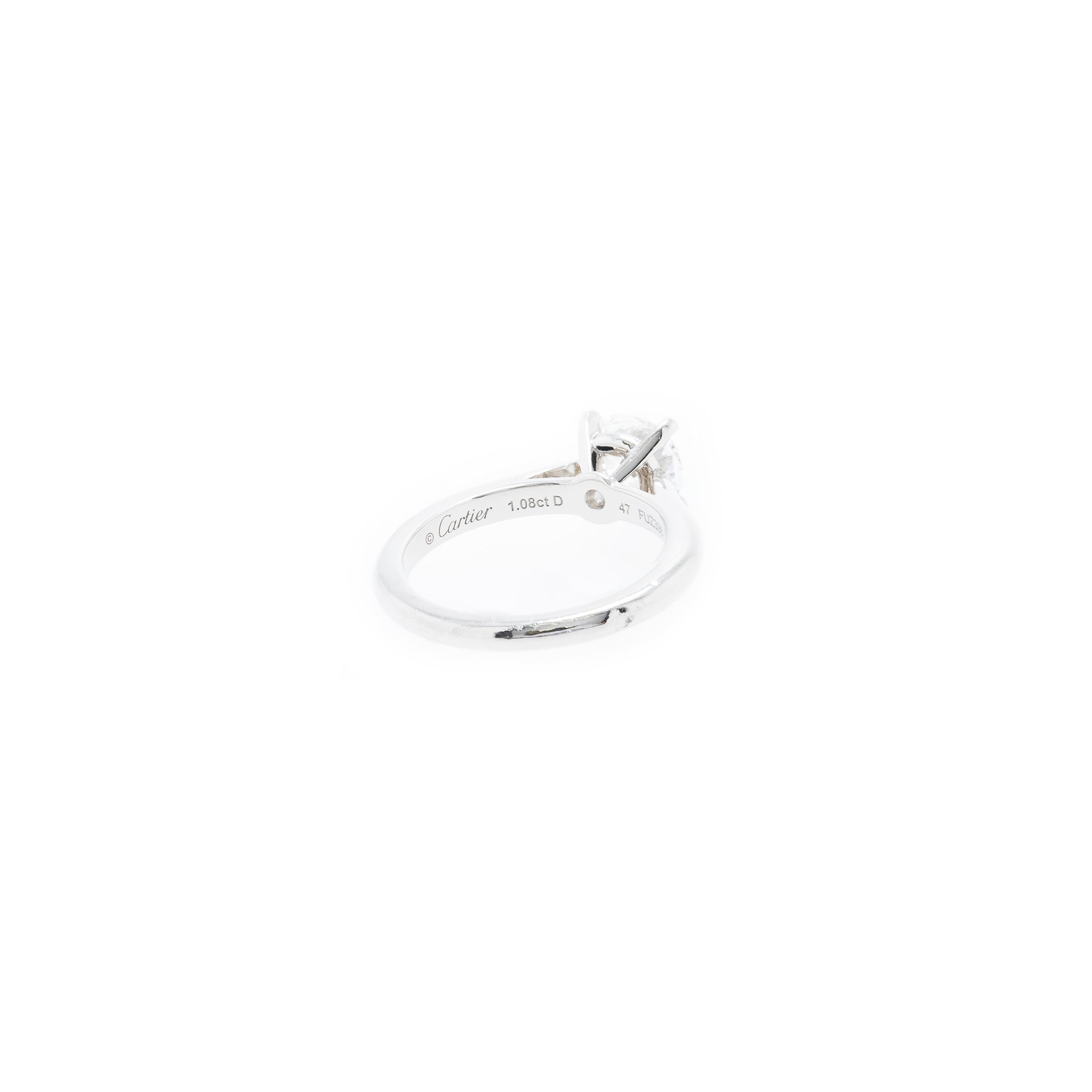 Cartier Platinum Diamond Solitaire Engagement Ring