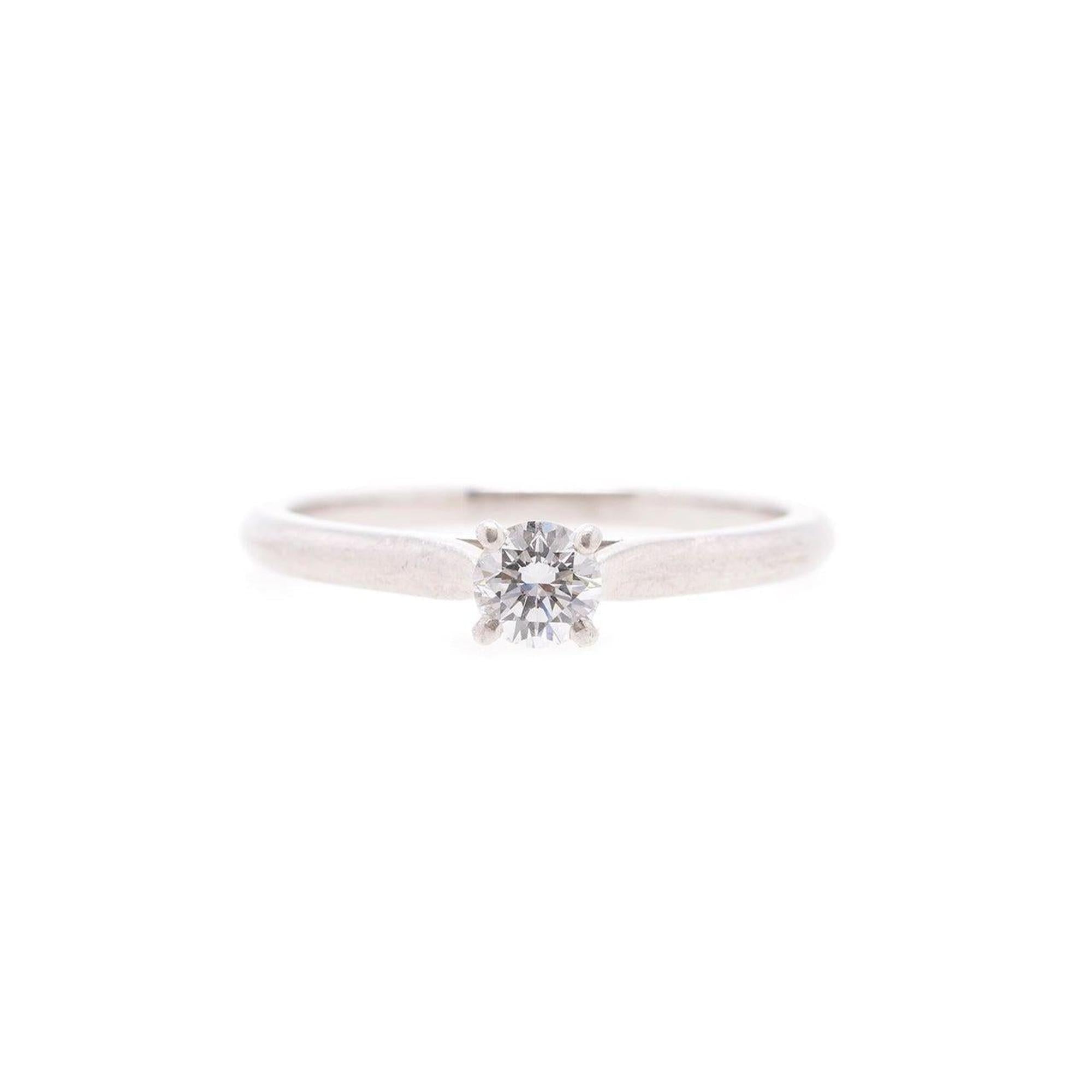Cartier Platinum Diamond Solitaire Engagement Ring w/ GIA Diamond Certificate