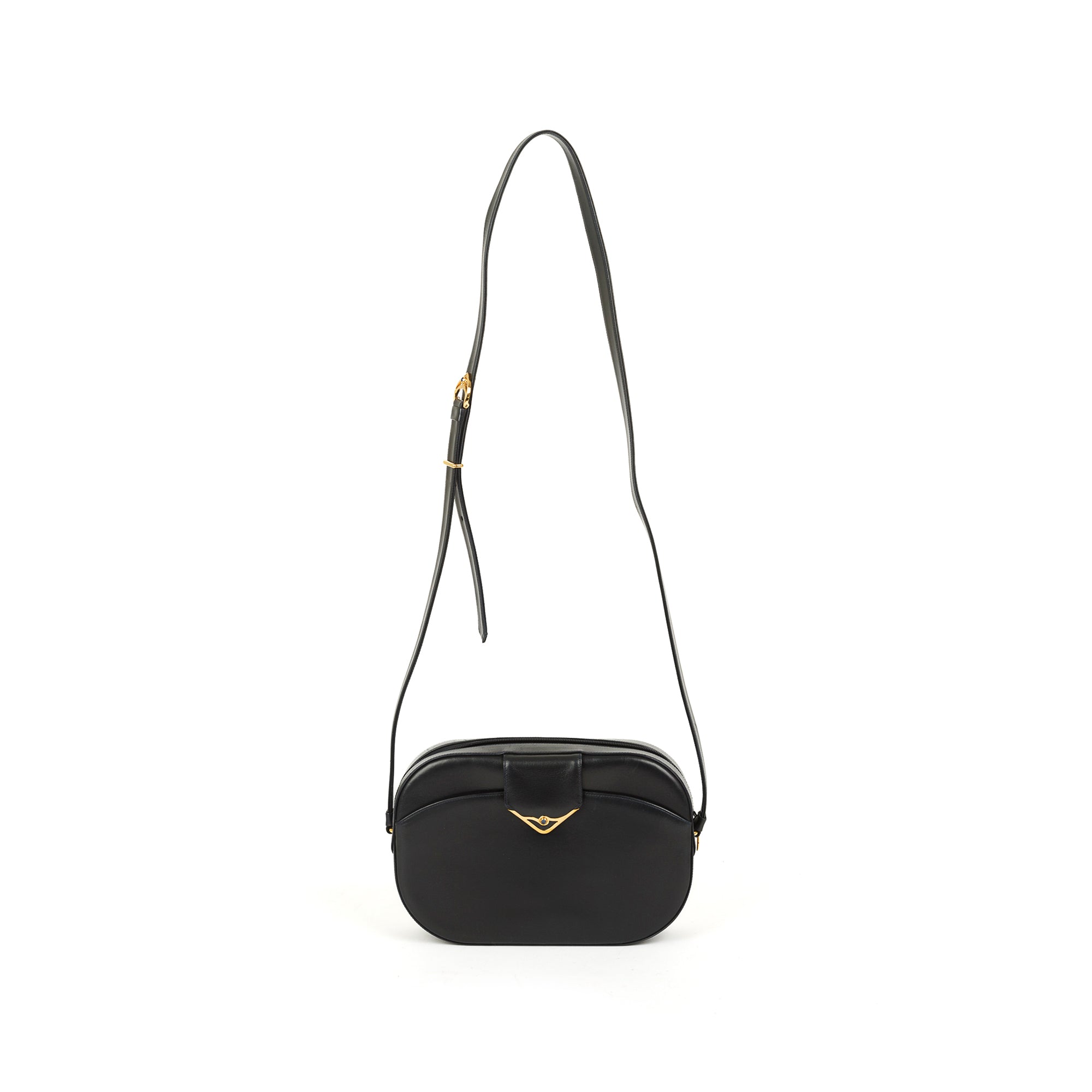 Cartier Sapphire Line Leather Crossbody Bag w/ Box