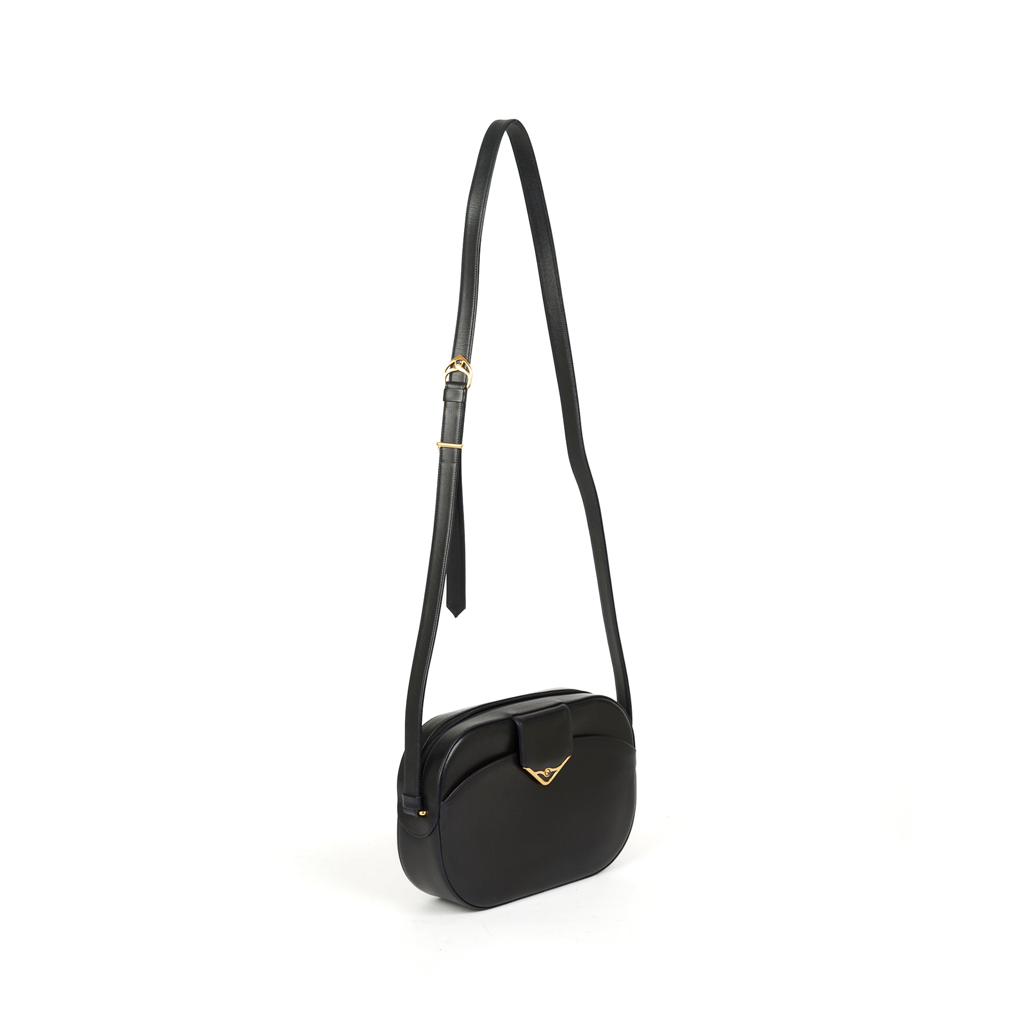 Cartier Sapphire Line Leather Crossbody Bag w/ Box