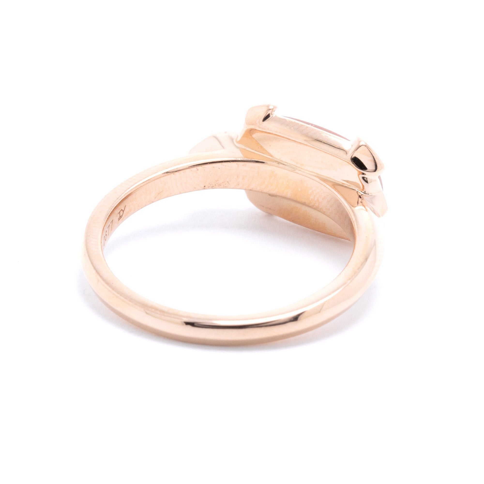 Cartier Tortue Mother of Pearl & Diamond Ring