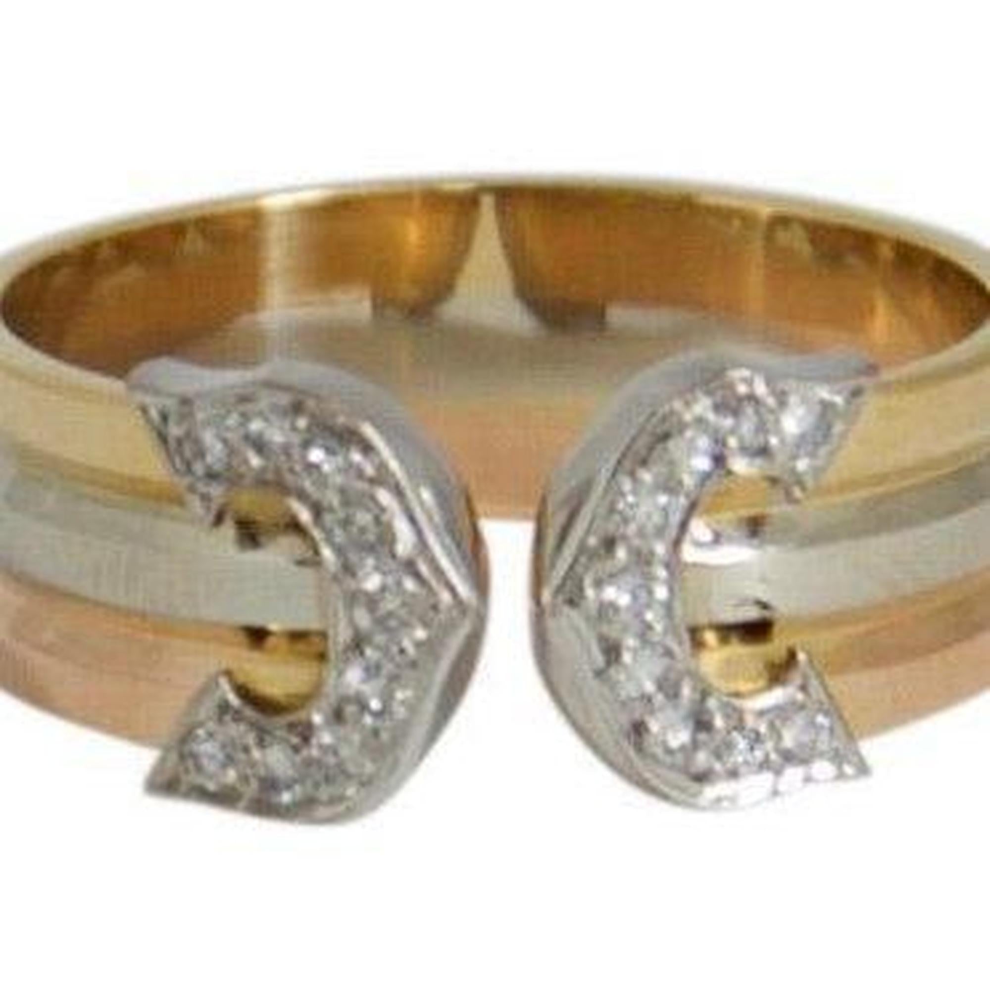 Cartier Trinity Logo Double C Ring with Diamonds