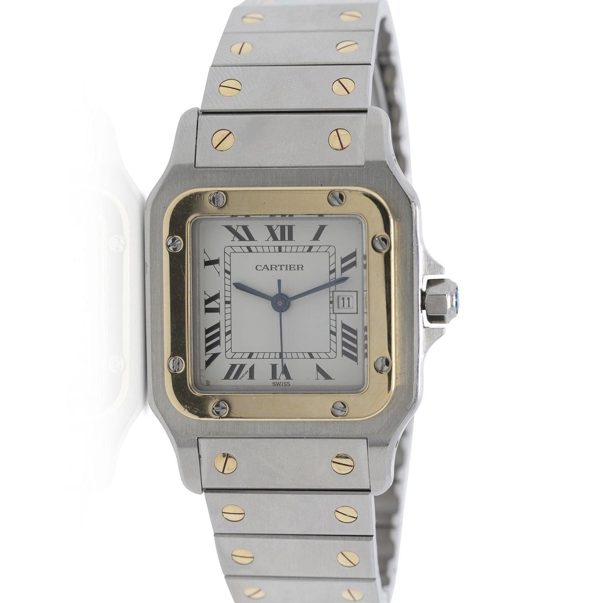 Cartier Two-Tone Santos Galbee Automatic Watch