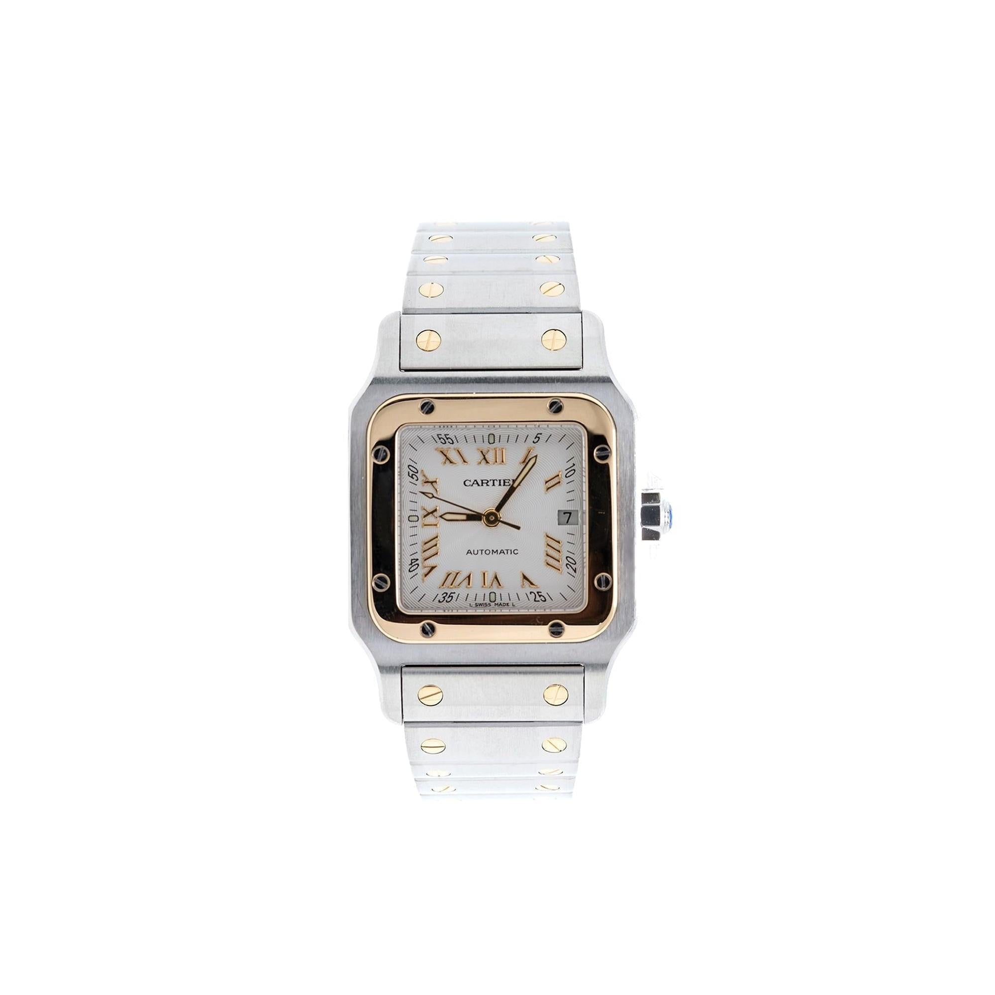 Cartier Two-Tone Santos Galbee Automatic Watch
