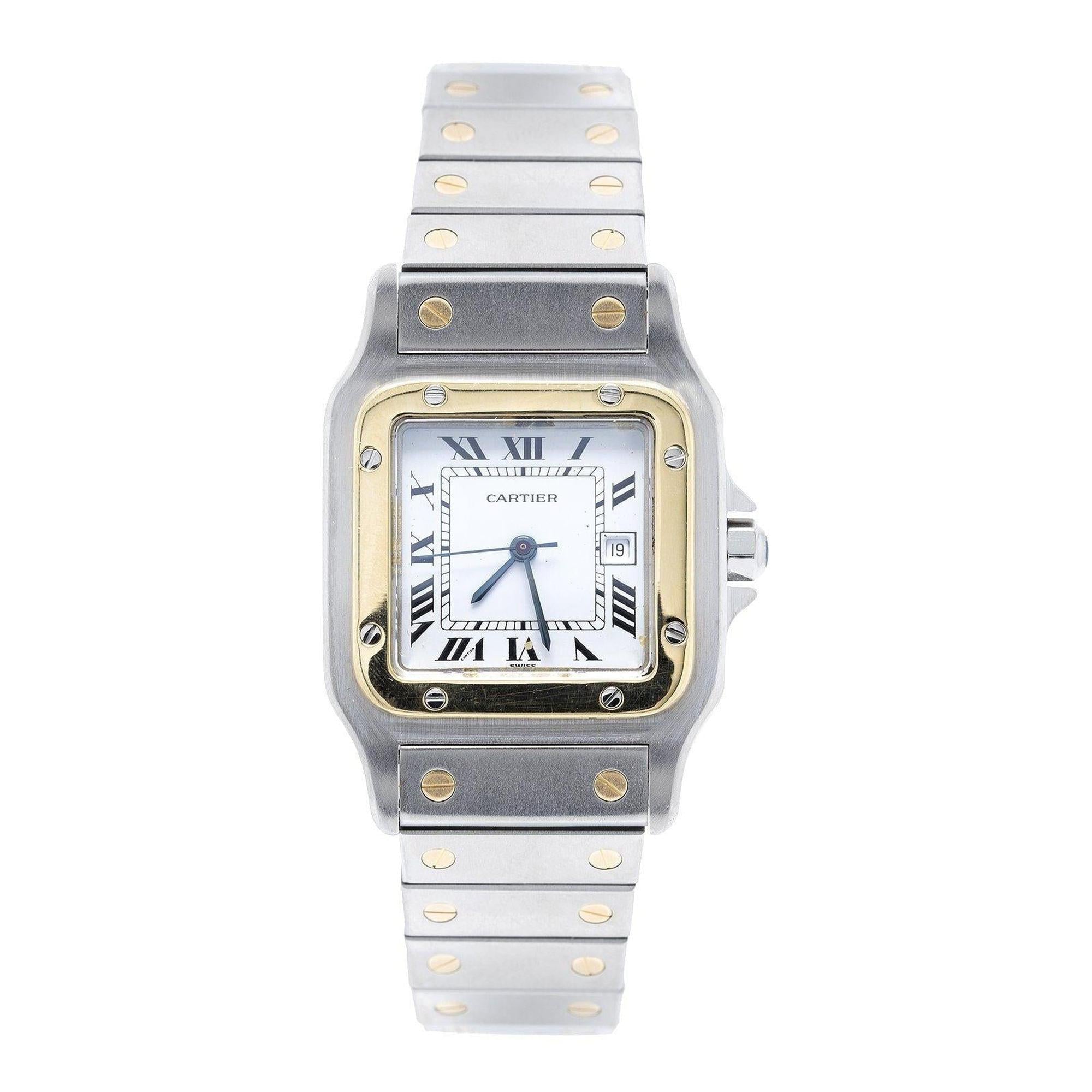 Cartier Two-Tone Santos Galbee Automatic Watch