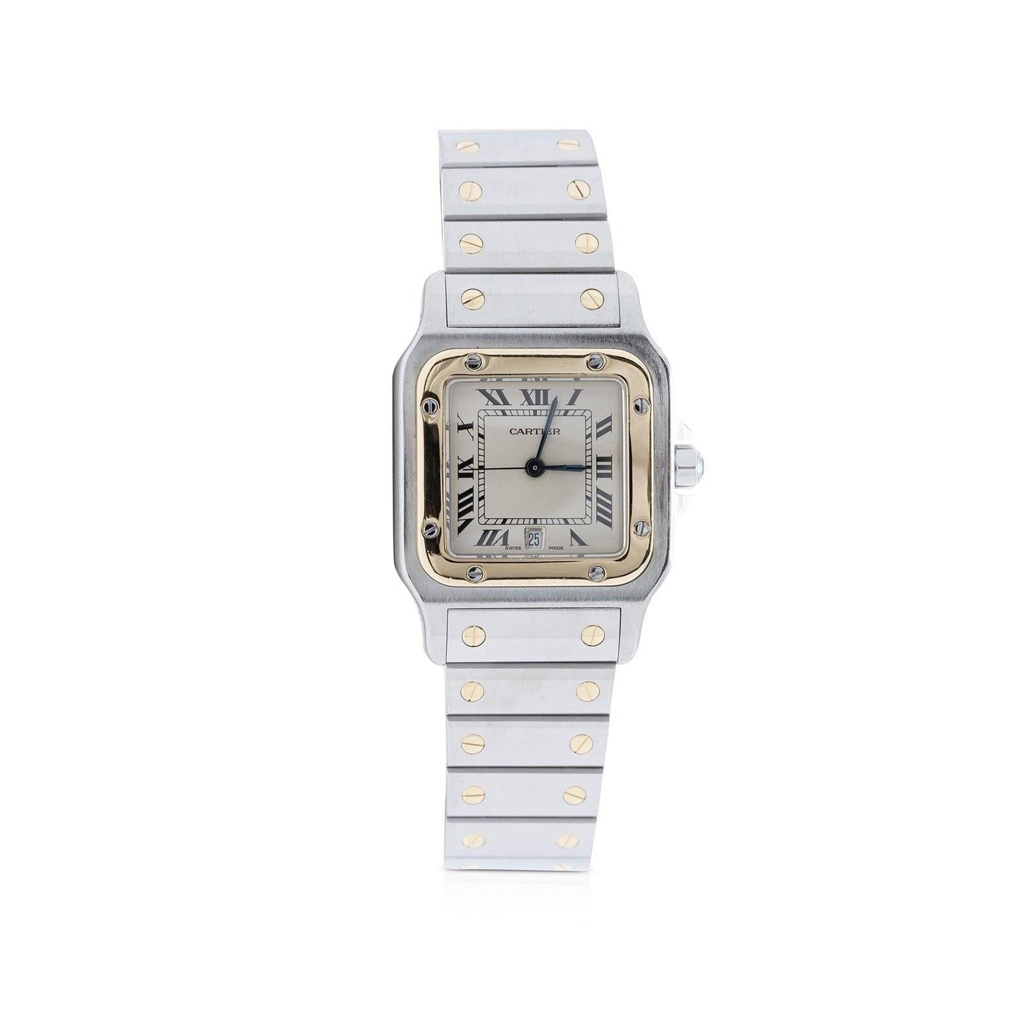 Cartier Two-Tone Santos Galbee Watch