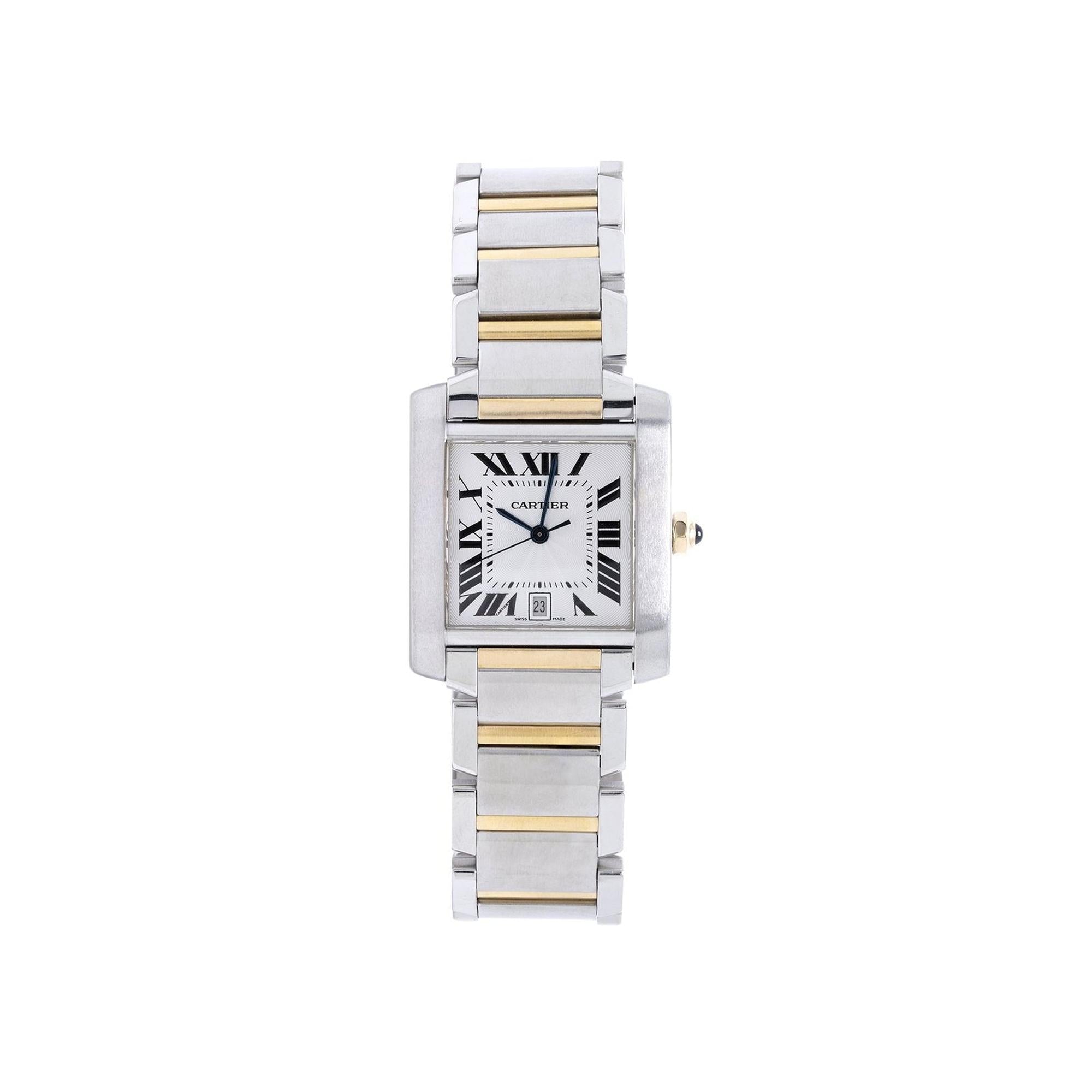 Cartier Two-Tone Tank Francaise Watch w/ Box