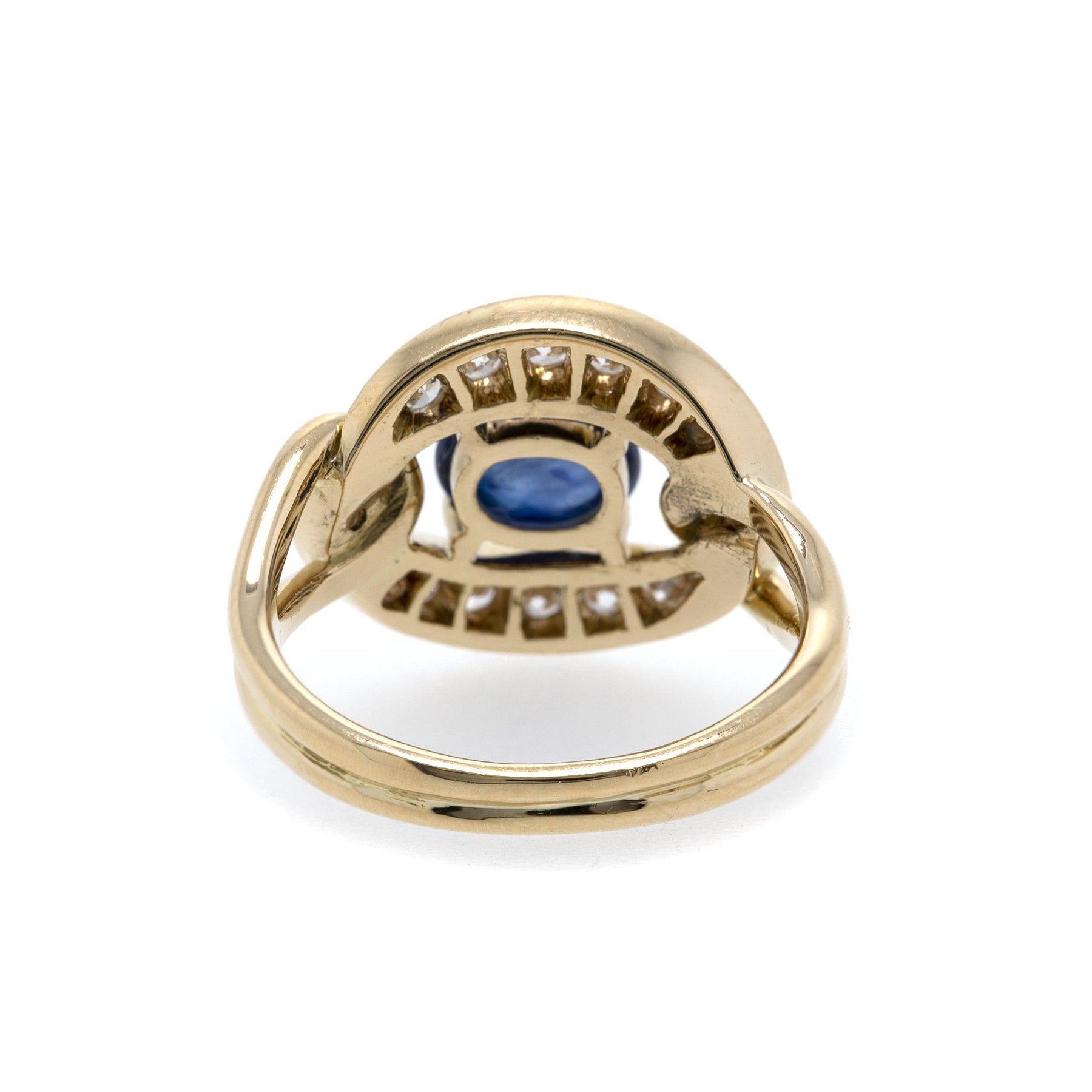 Cartier Vintage Cabochon Sapphire & Diamond Ring