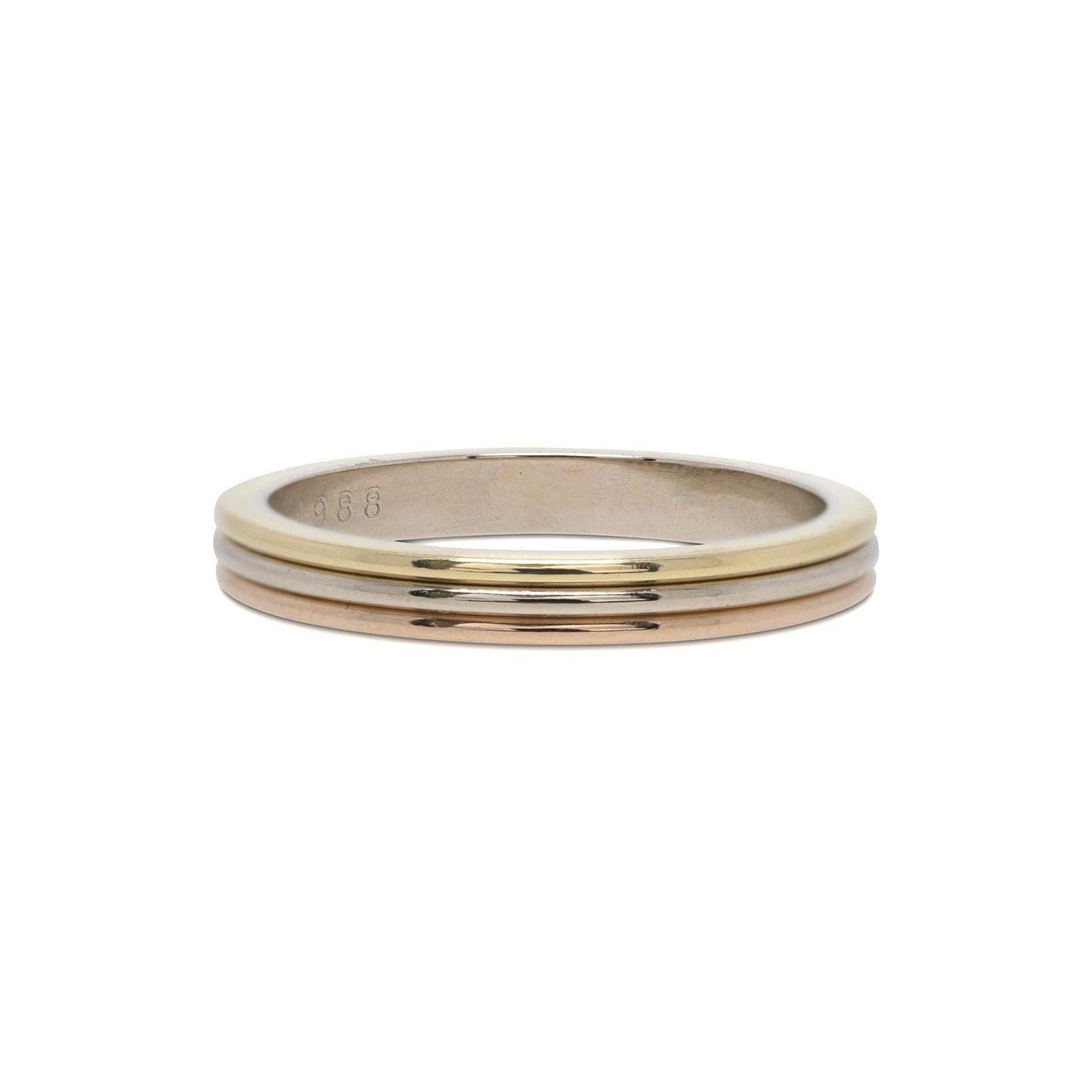 Cartier Vintage Tri-Color Trinity Wedding Band Ring