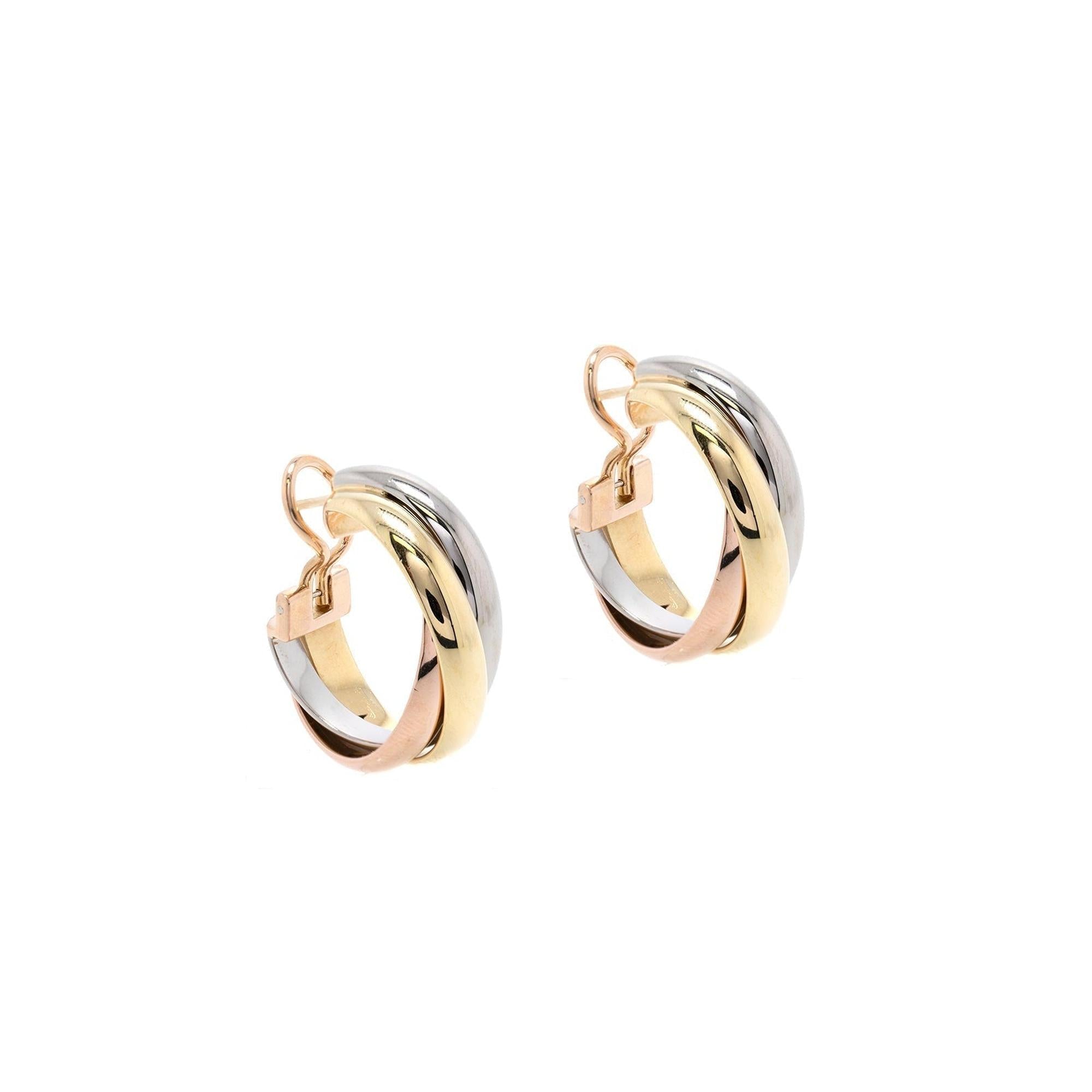 Cartier Vintage Trinity Hoop Earrings