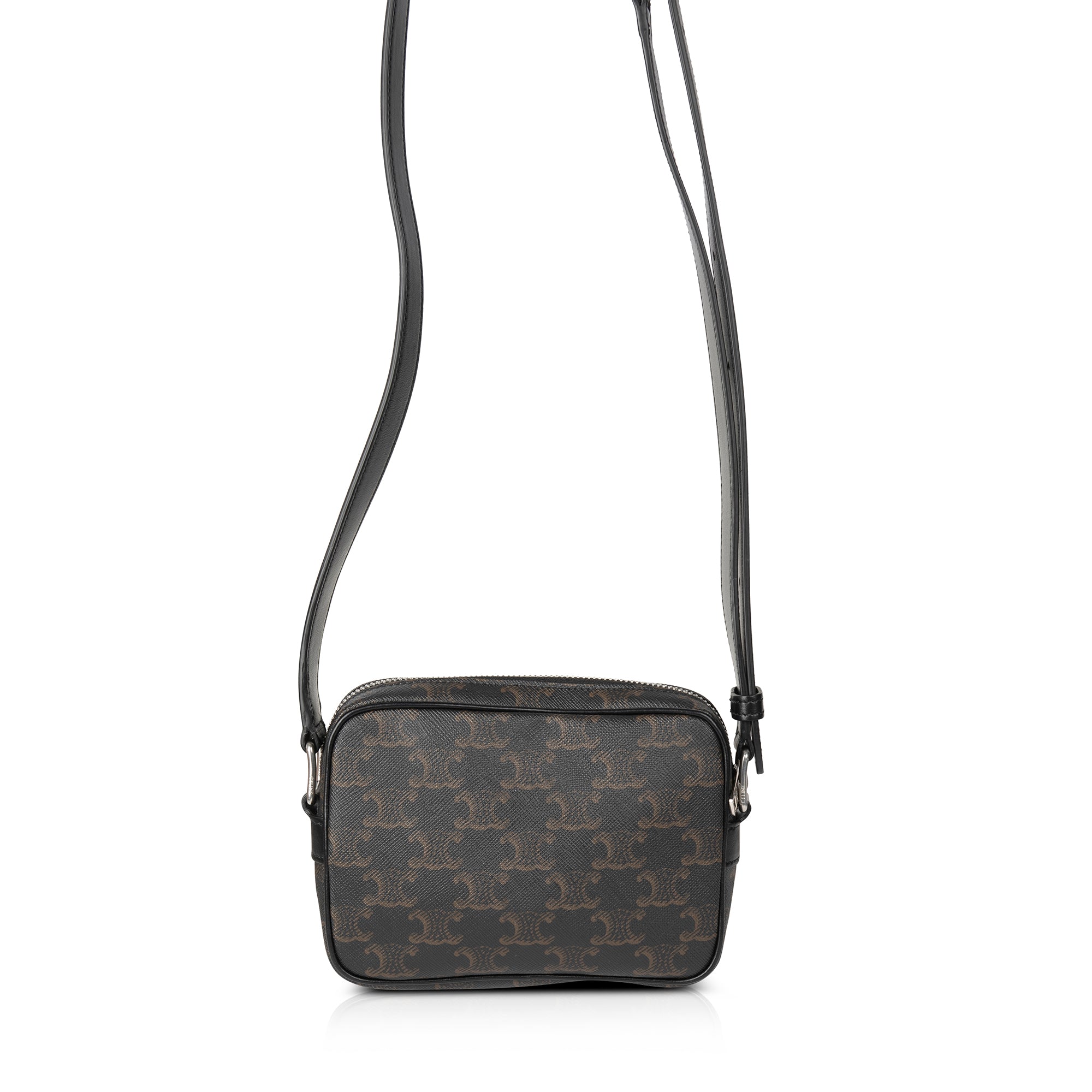 Celine 2020 Triomphe Canvas Mini Messenger Bag with Celine Print