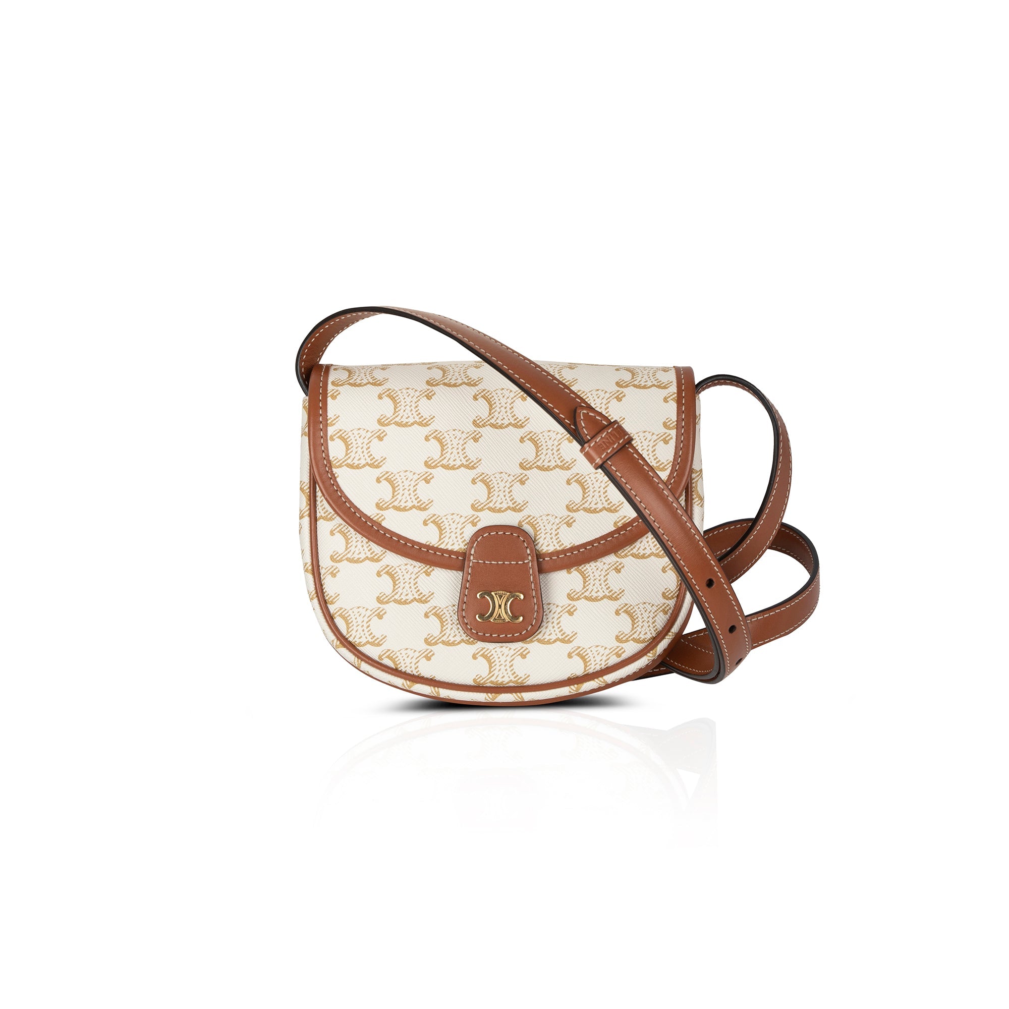 Celine 2021 Triomphe Canvas Mini Besace Crossbody Bag w/ Receipt