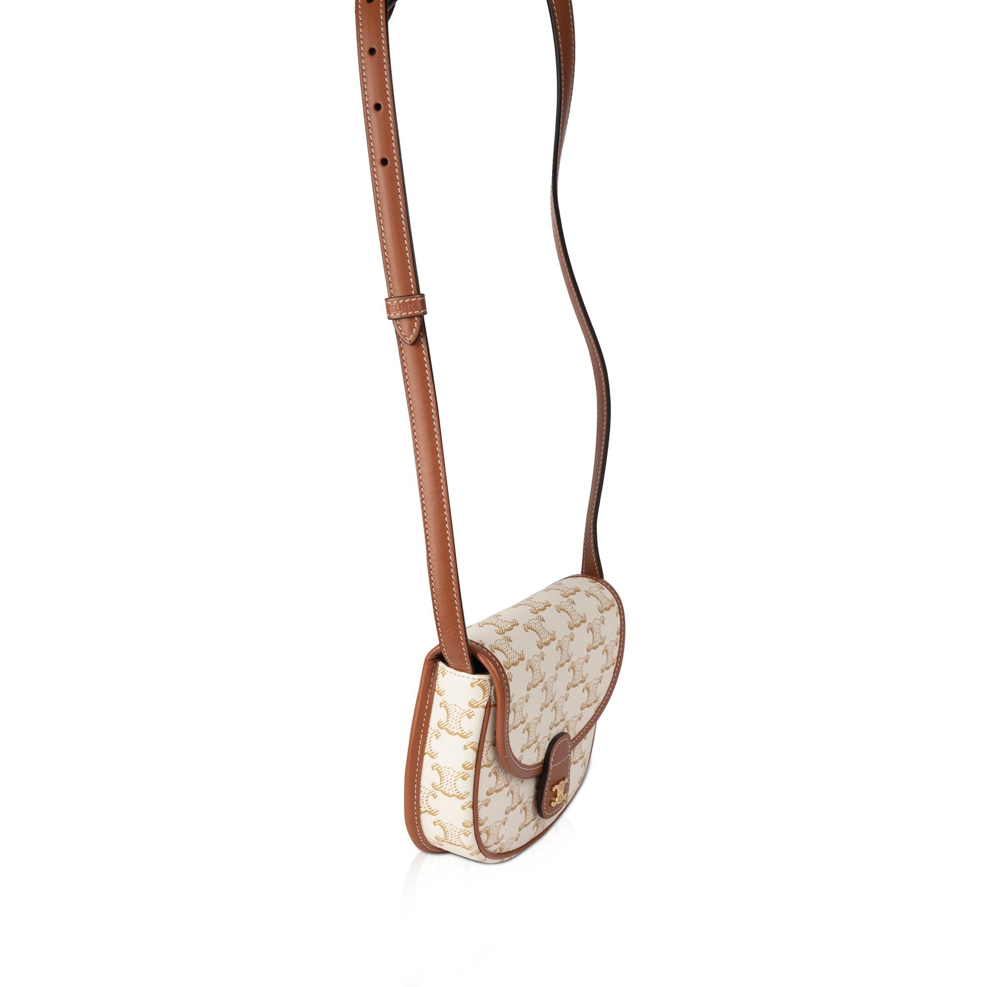 Celine 2021 Triomphe Canvas Mini Besace Crossbody Bag w/ Receipt