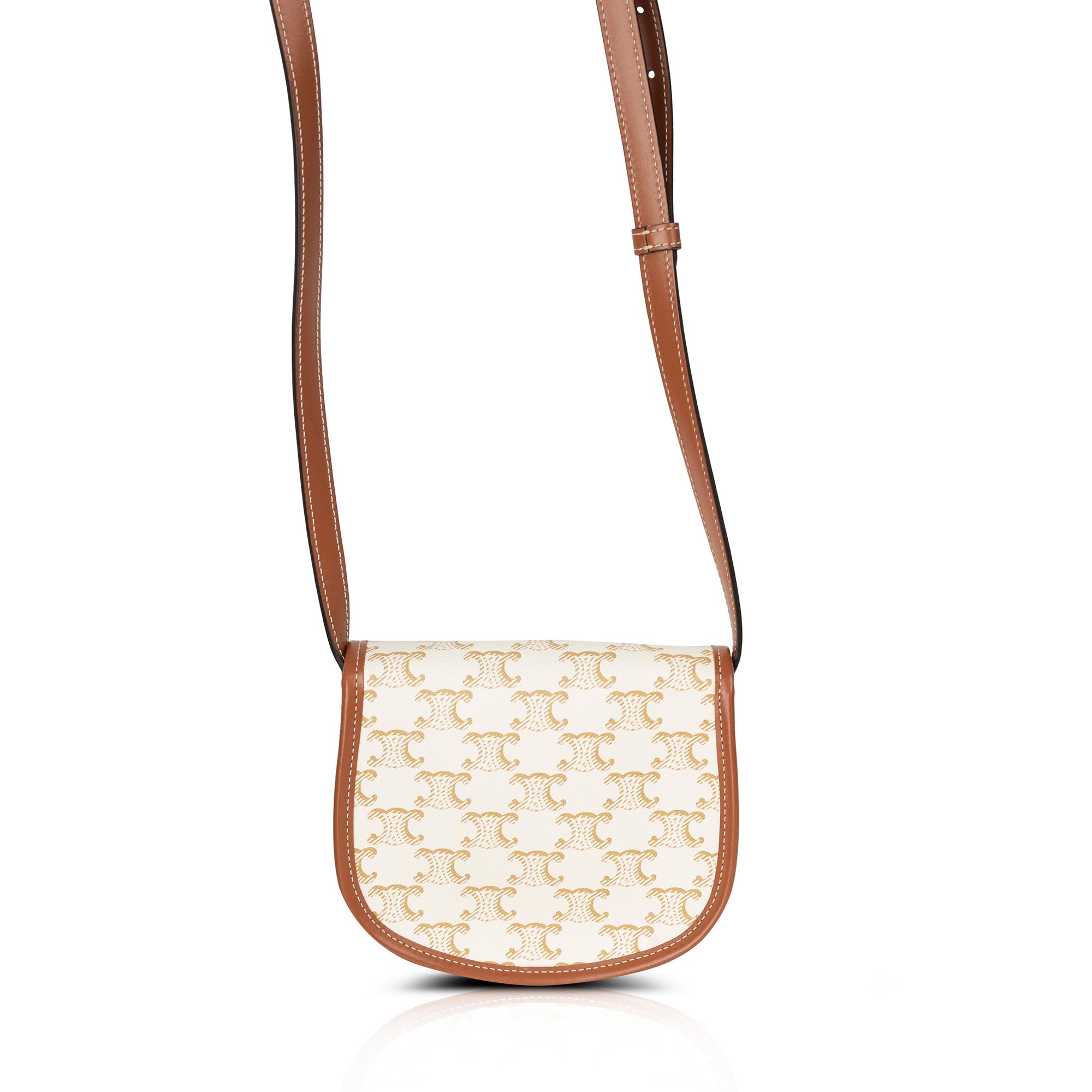 Celine 2021 Triomphe Canvas Mini Besace Crossbody Bag w/ Receipt